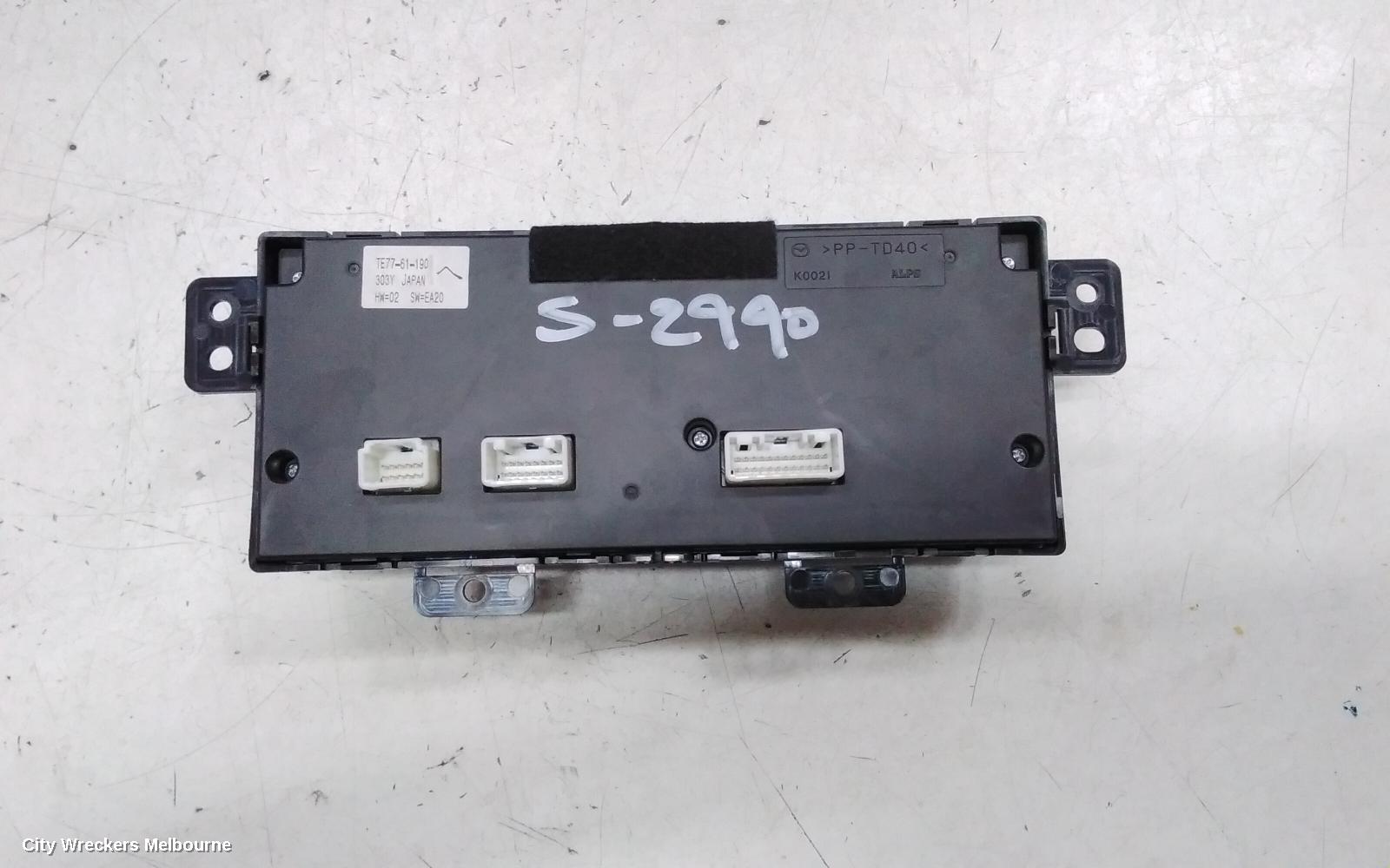 MAZDA CX9 HEATER/AC CONTROLS, MAIN CONTROL, W/O HEATED SEAT TYPE, TB, 06/2009 - 12/2015