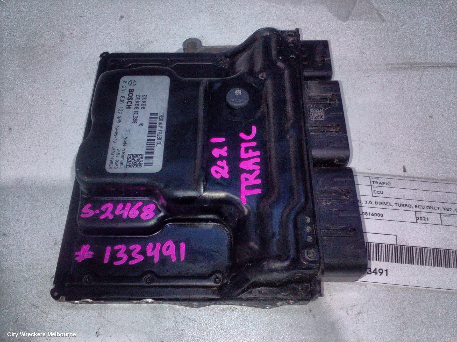 RENAULT TRAFIC ECU, ENGINE ECU, 2.0, DIESEL, TURBO, ECU ONLY, X82, 09/2019 ONWARDS