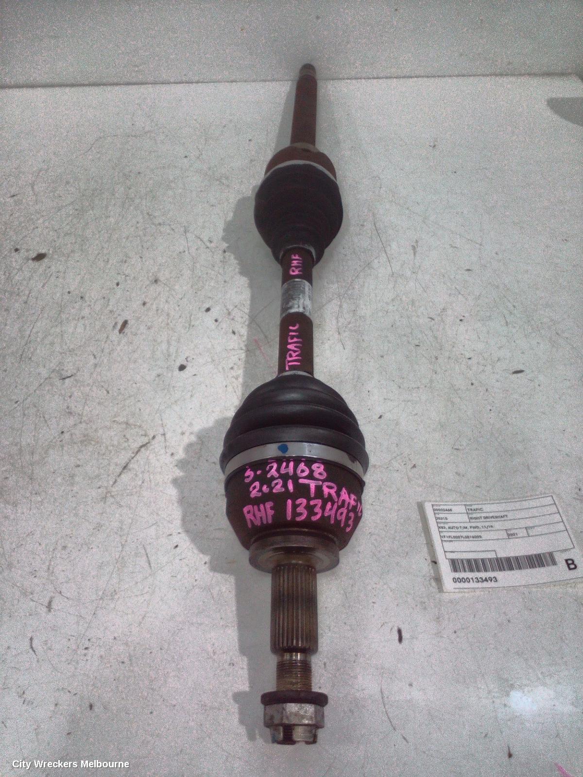 RENAULT TRAFIC RIGHT DRIVESHAFT, X82, AUTO T/M, FWD, 11/2019 ONWARDS