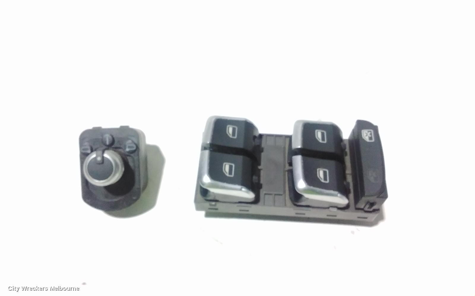 AUDI Q3 PWR DR WIND SWITCH, RH FRONT (MASTER SWITCH), BLACK, 8U, 03/2012 - 12/2018