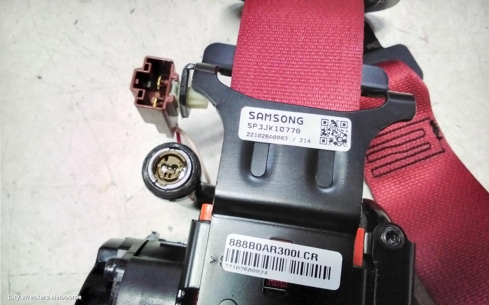 GENESIS GV70 SEATBELT/STALK, RH FRONT, SEAT BELT ONLY, JK, 03/2021 ONWARDS