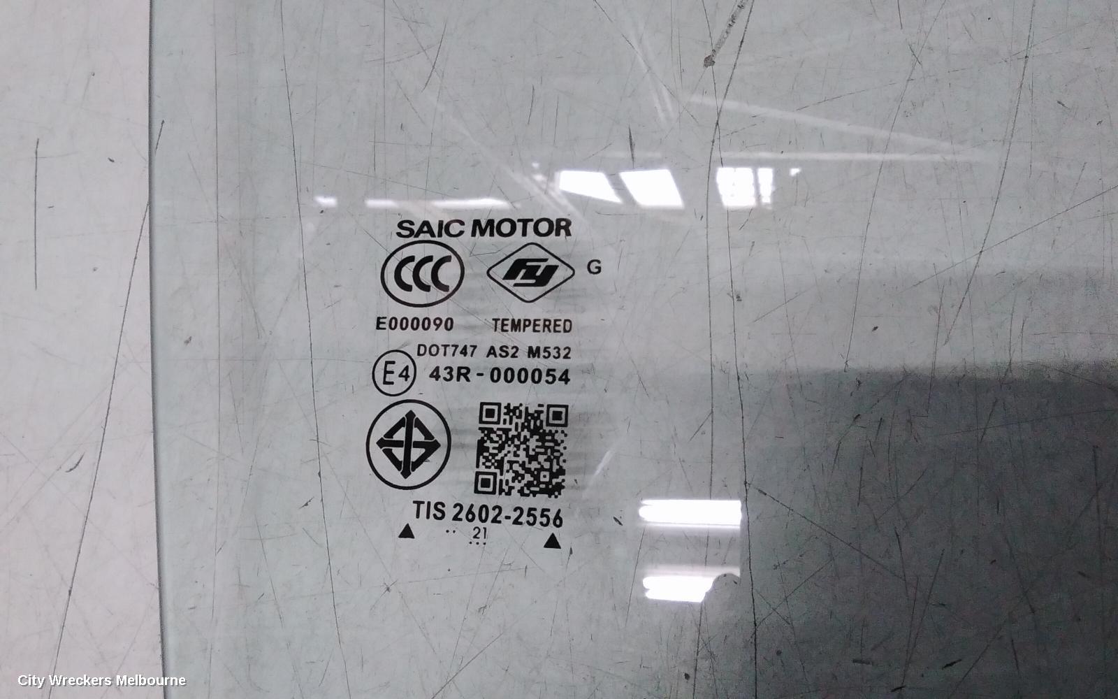 MG MG3 RIGHT FRONT DOOR WINDOW, SZP1, NON TINTED TYPE, 07/2016 ONWARDS