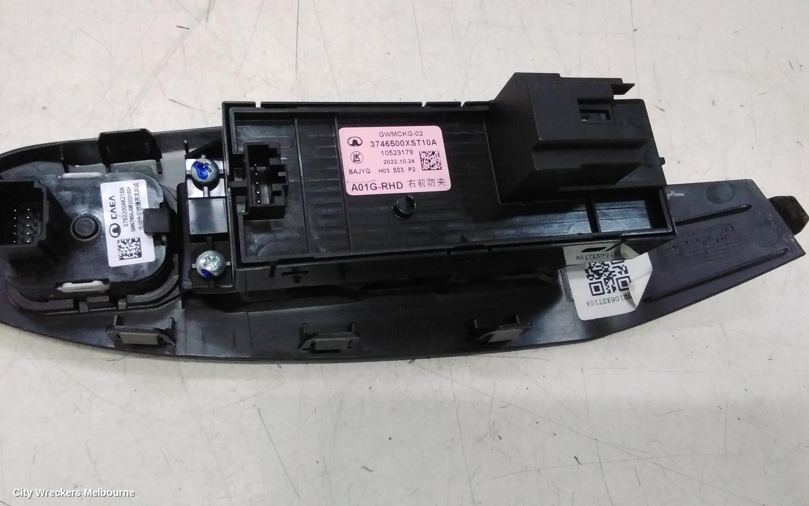 HAVAL JOLION PWR DR WIND SWITCH, A01, RH FRONT (MASTER SWITCH), NON AUTO FOLD TYPE, 02/2021 ONWARDS