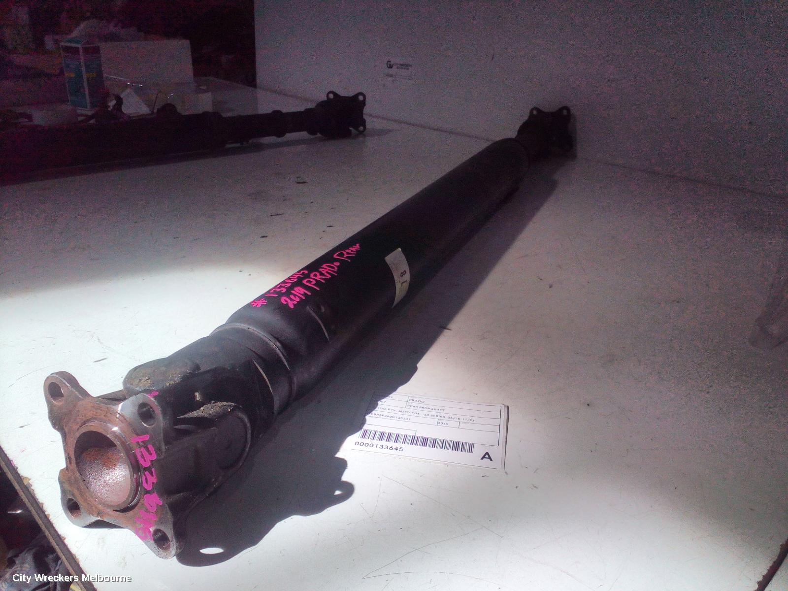 TOYOTA PRADO REAR DRIVE SHAFT, 150 SERIES, DIESEL, 2.8, 1GD-FTV, AUTO T/M, 06/2015 - 11/2023