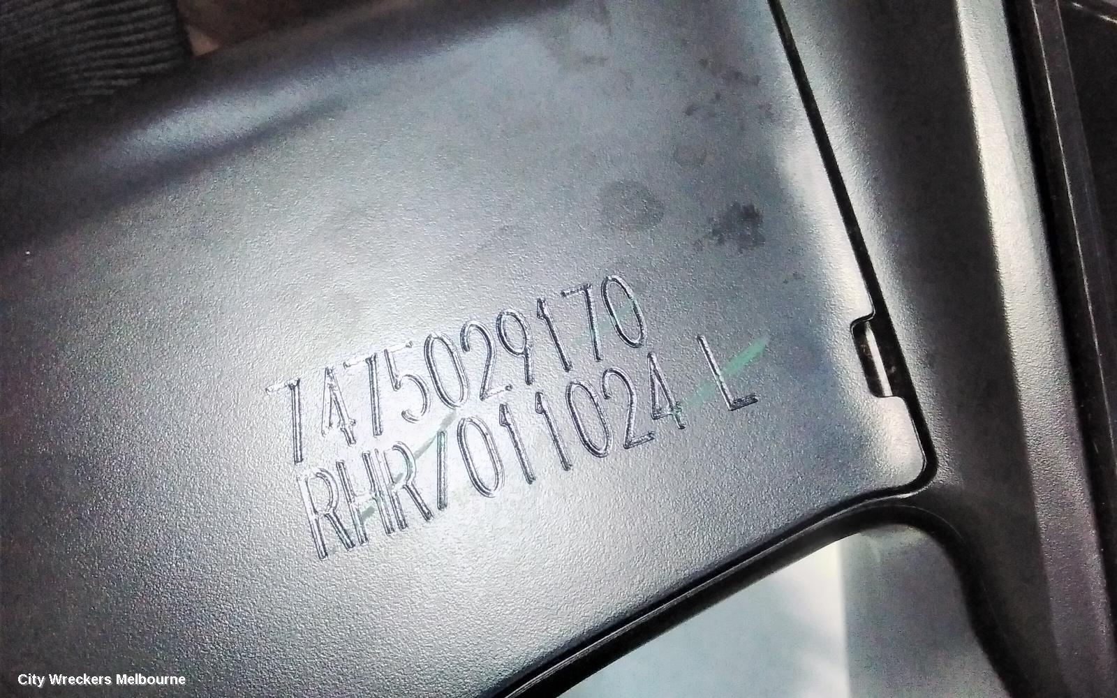 ISUZU DMAX RIGHT DOOR MIRROR, RG, COLOUR CODED, MANUAL FOLD, NON HEATED TYPE, 07/2020 ONWARDS