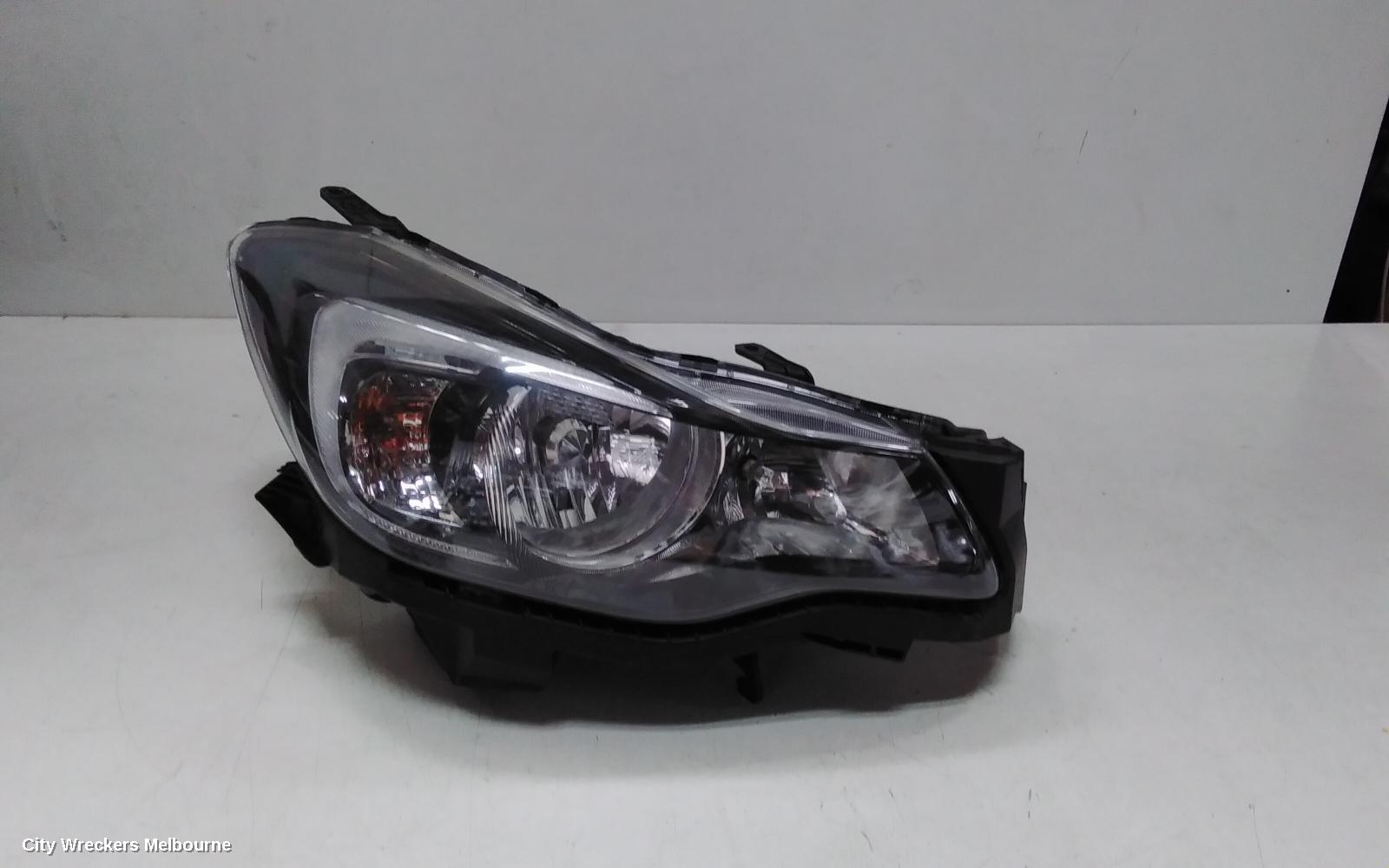 SUBARU IMPREZA RIGHT HEADLAMP, G4, HALOGEN, BLACK INSERT TYPE, 10/2015 - 08/2017