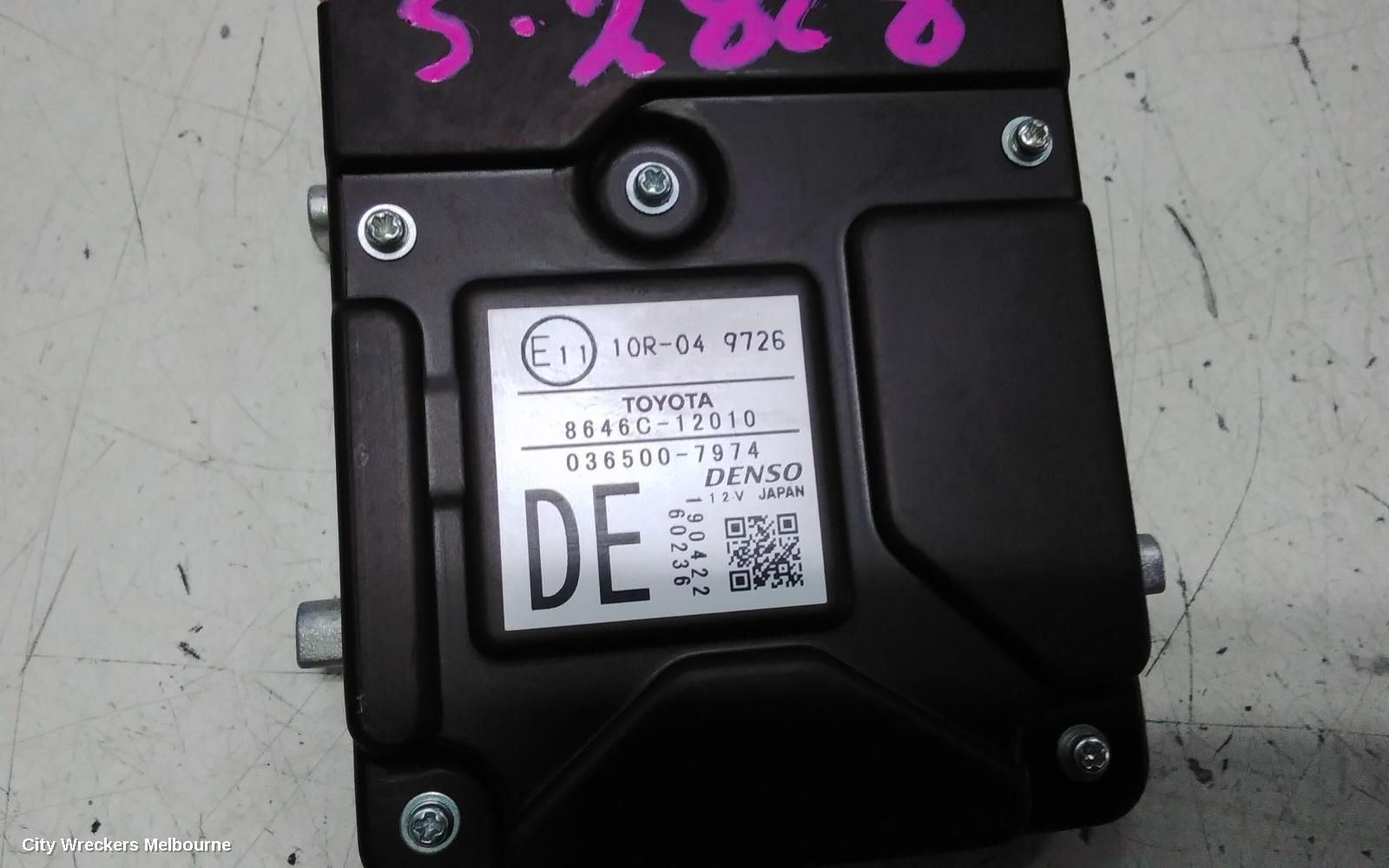 TOYOTA COROLLA REVERSE CAMERA, FRONT CAMERA (WINDSCREEN MOUNTED), E210, 07/2018 - 08/2022