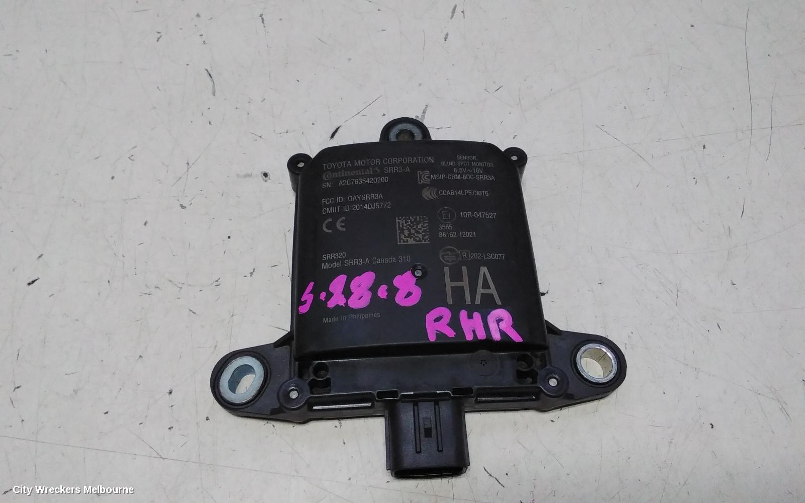 TOYOTA COROLLA REVERSE CAMERA, BLIND SPOT MONITOR SENSOR (RH REAR BEHIND BUMPER), E210, 07/2018 - 08/2022