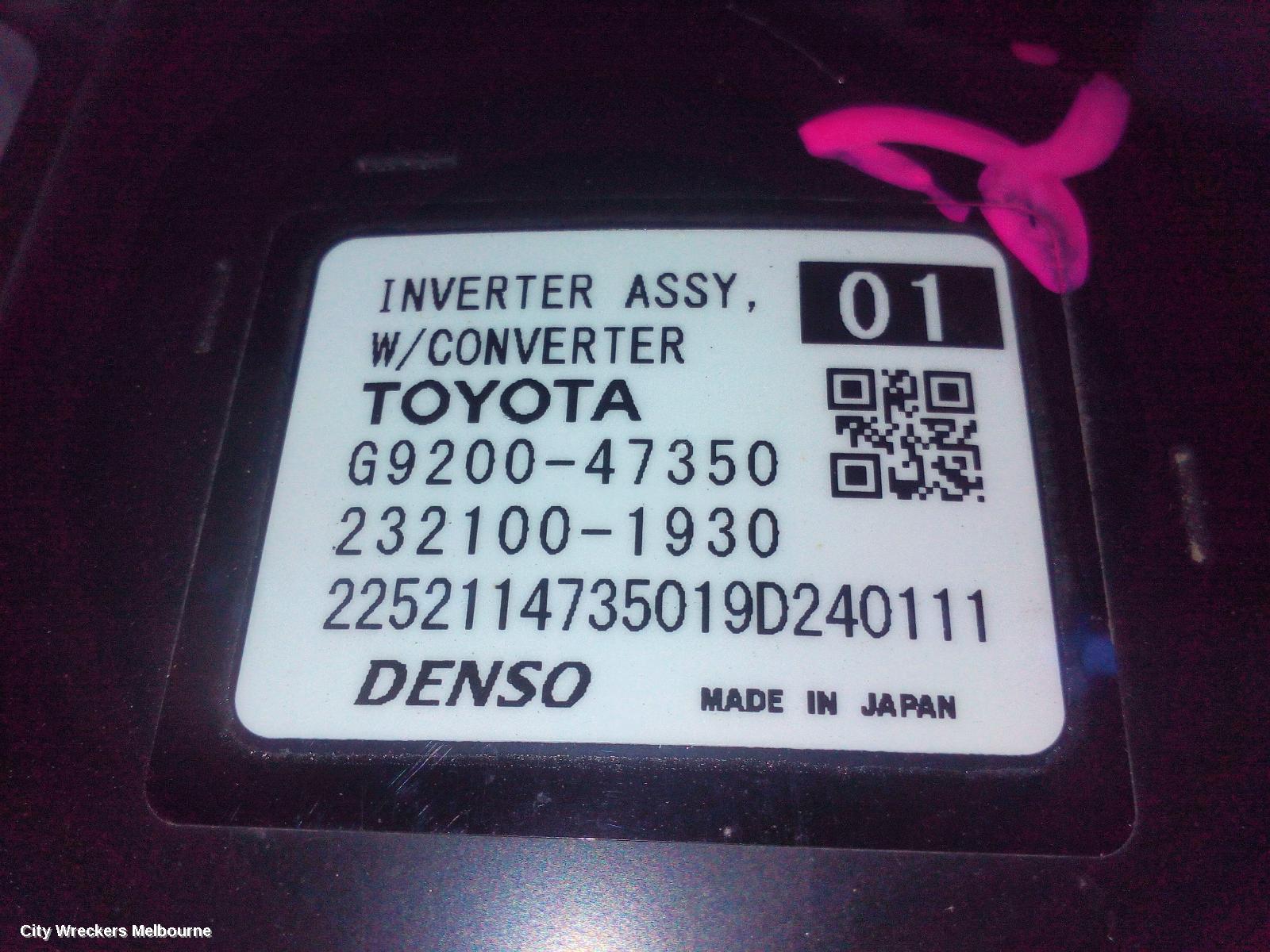 TOYOTA COROLLA INVERTER, E210, HEV INVERTER, 53KW, 07/2018 ONWARDS
