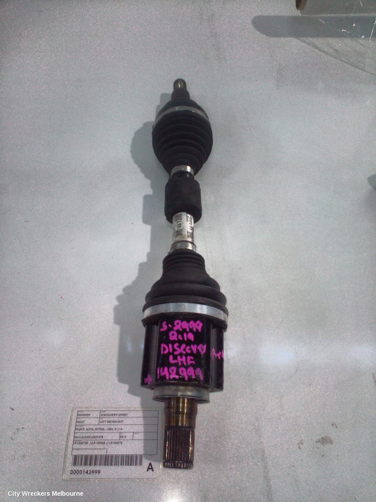 LAND ROVER DISCOVERY SPORT LEFT DRIVESHAFT, FRONT, AUTO, PETROL, L550, 01/2015 ONWARDS