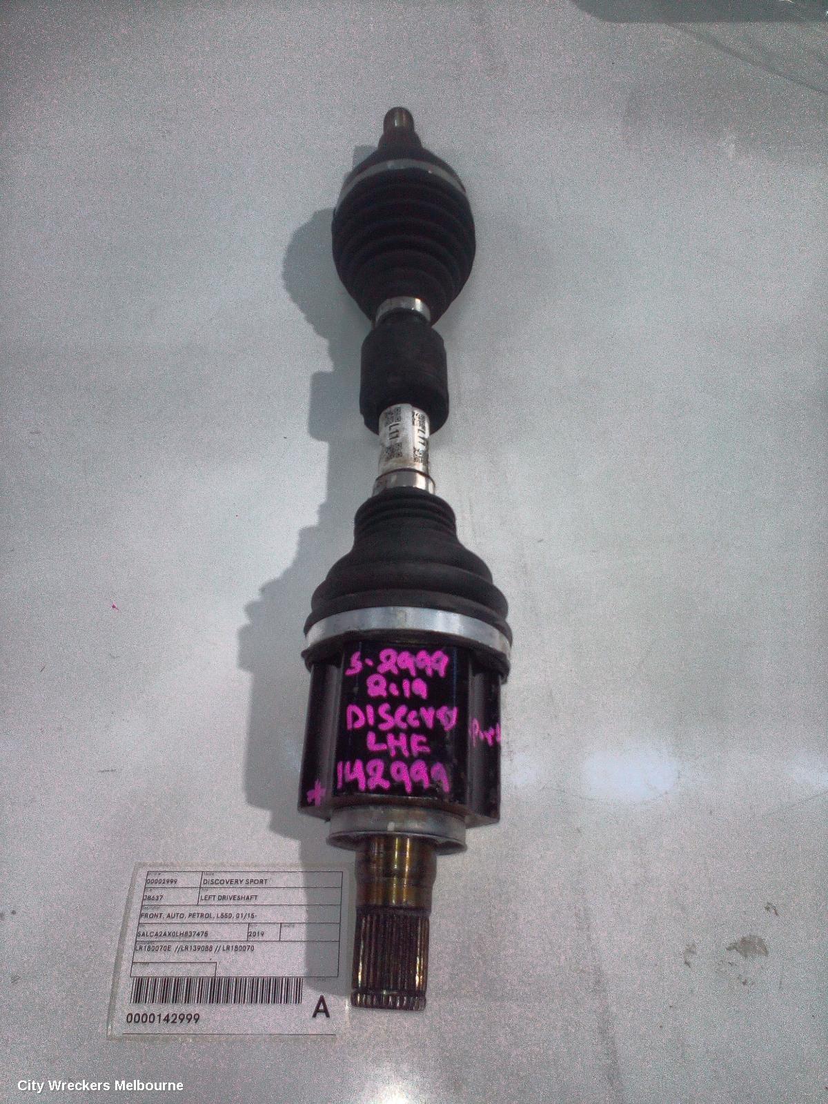 LAND ROVER DISCOVERY SPORT LEFT DRIVESHAFT, FRONT, AUTO, PETROL, L550, 01/2015 ONWARDS