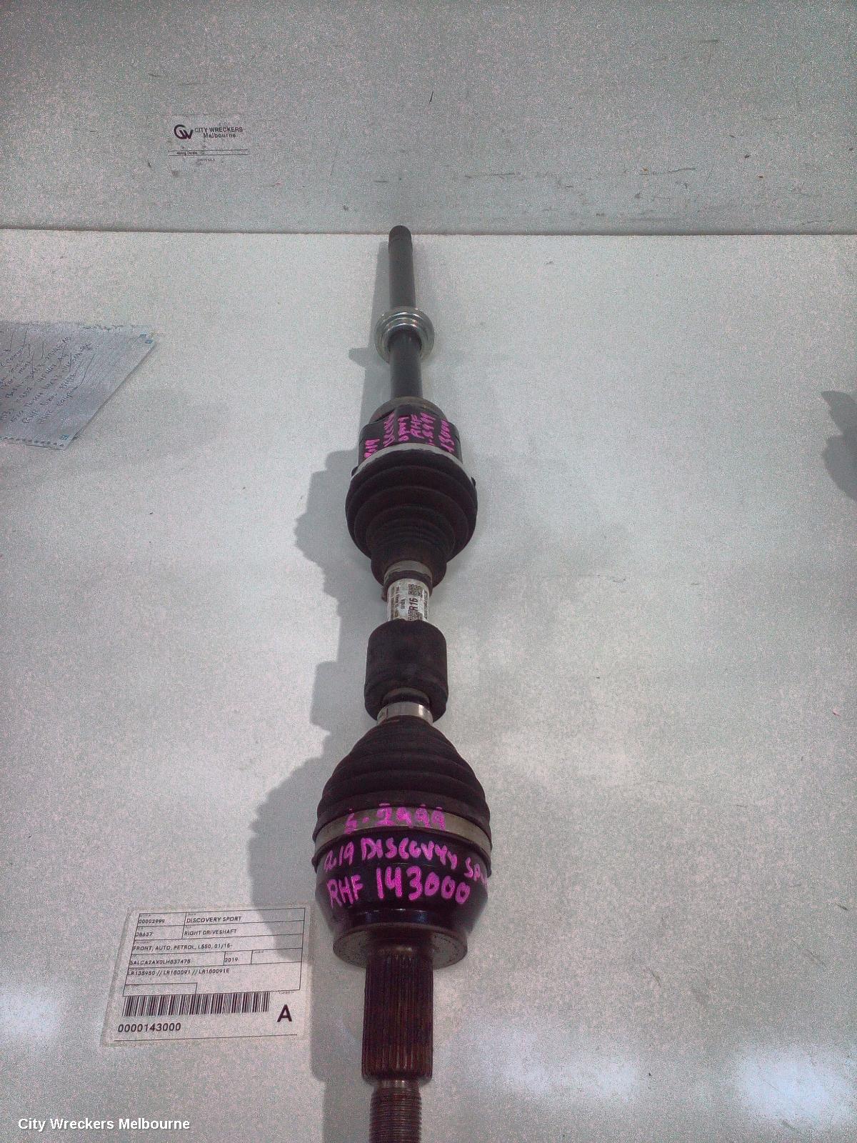 LAND ROVER DISCOVERY SPORT RIGHT DRIVESHAFT, FRONT, AUTO, PETROL, L550, 01/2015 ONWARDS