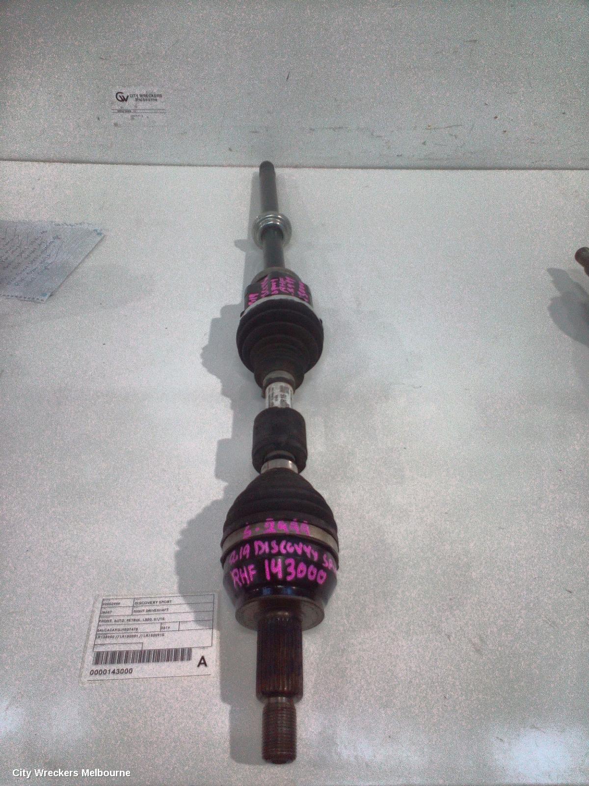 LAND ROVER DISCOVERY SPORT RIGHT DRIVESHAFT, FRONT, AUTO, PETROL, L550, 01/2015 ONWARDS
