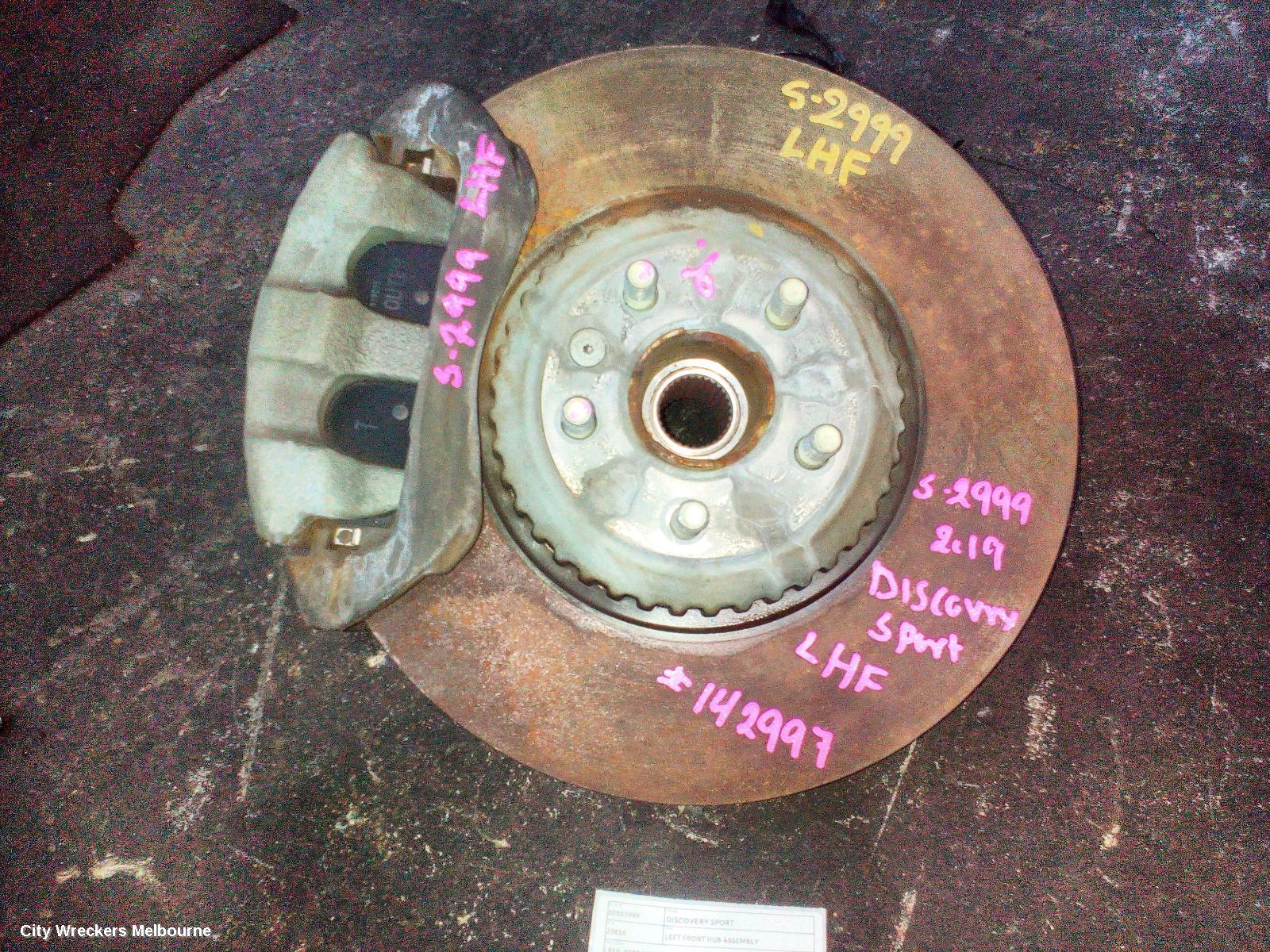 LAND ROVER DISCOVERY SPORT LEFT FRONT HUB ASSEMBLY, L550, PETROL, 07/2019 ONWARDS