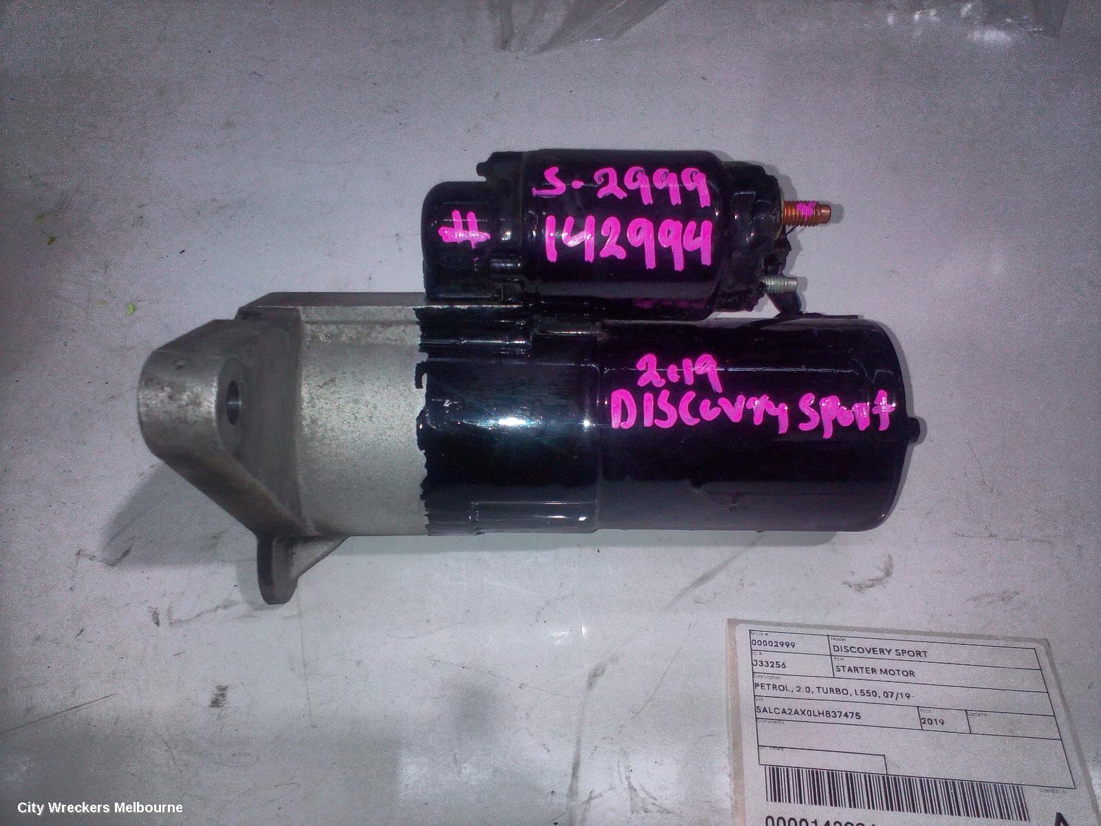LAND ROVER DISCOVERY SPORT STARTER, PETROL, 2.0, TURBO, L550, 07/2019 ONWARDS
