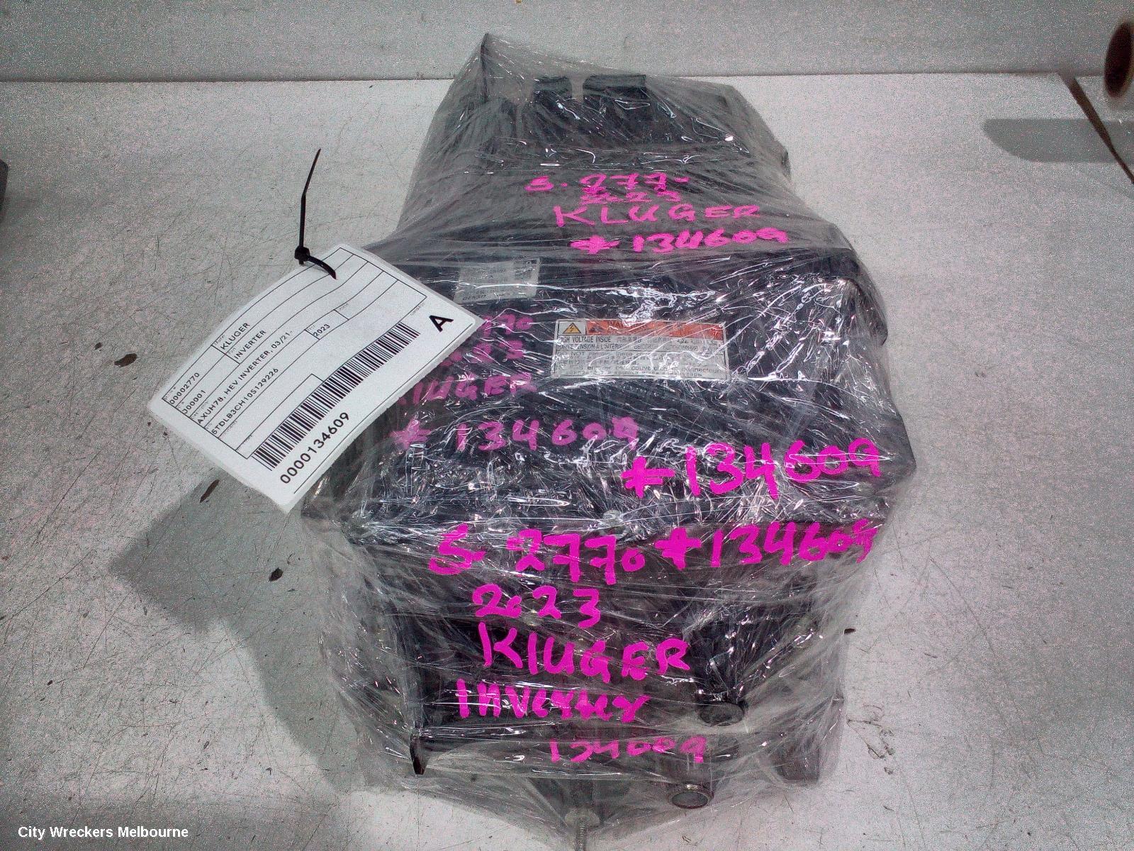TOYOTA KLUGER INVERTER, AXUH78, HEV INVERTER, 03/2021 ONWARDS