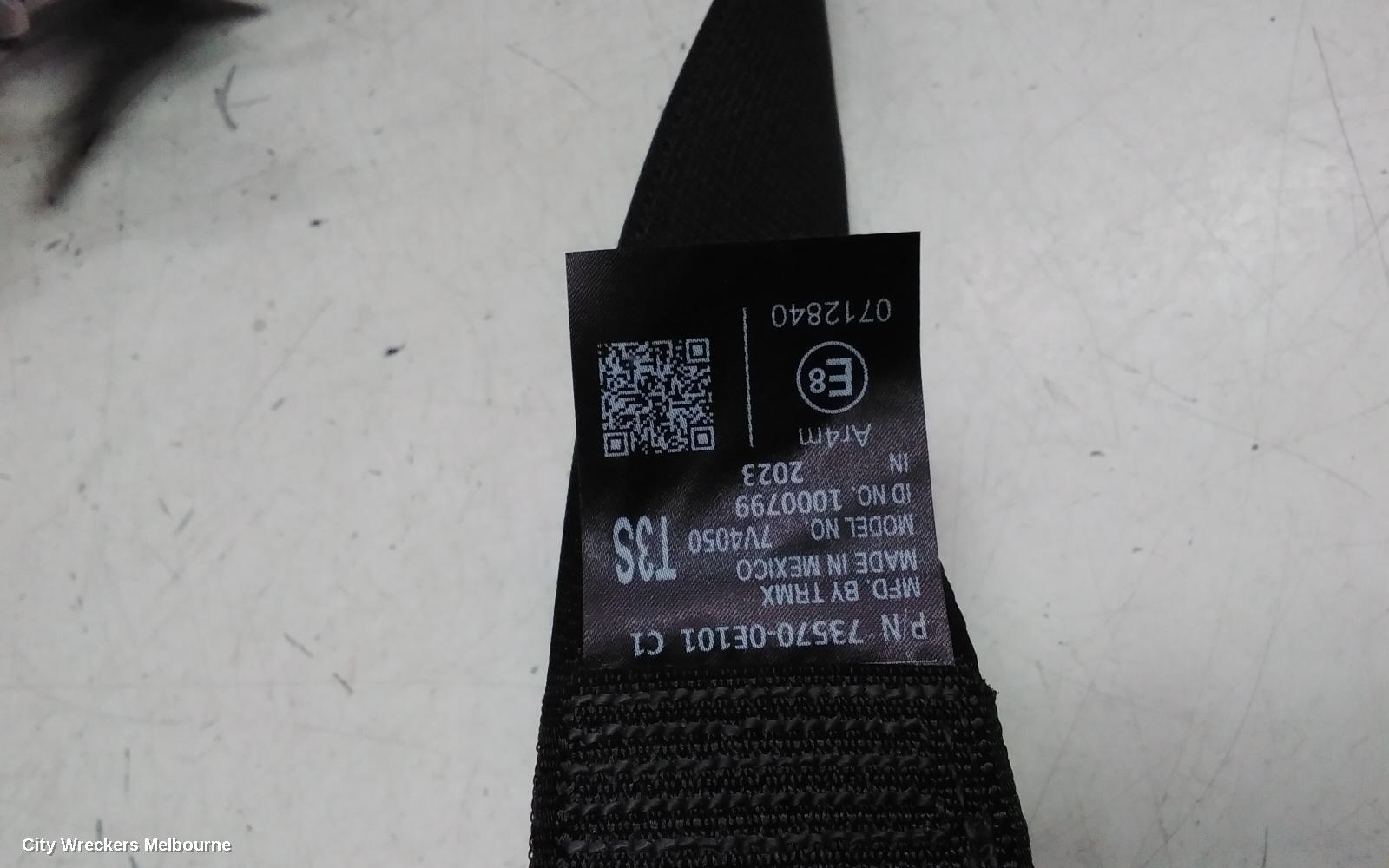 TOYOTA KLUGER SEATBELT/STALK, LH REAR 3RD ROW, SEAT BELT ONLY, BLACK, XU70 SERIES, 03/2021 ONWARDS