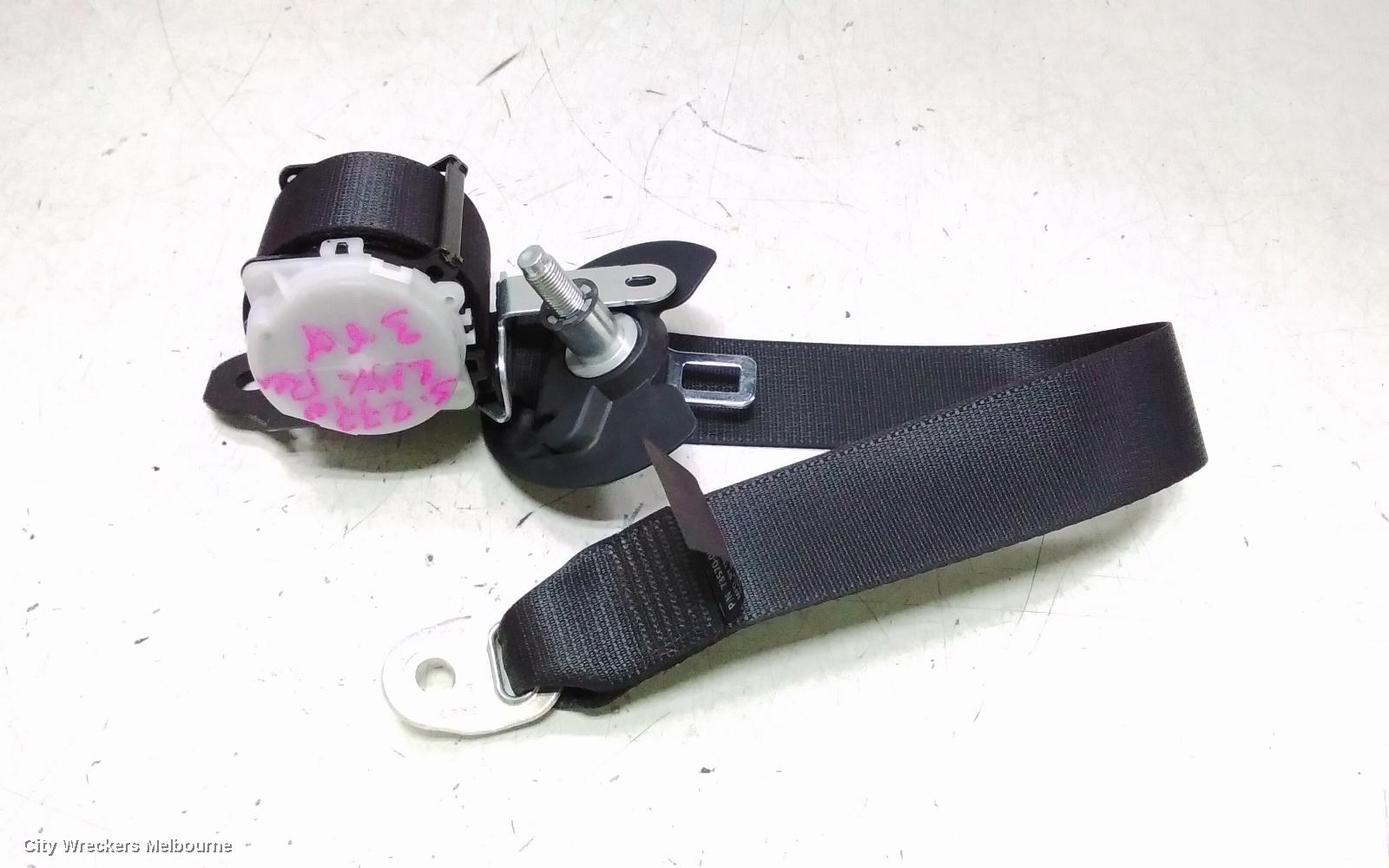 TOYOTA KLUGER SEATBELT/STALK, LH REAR 3RD ROW, SEAT BELT ONLY, BLACK, XU70 SERIES, 03/2021 ONWARDS
