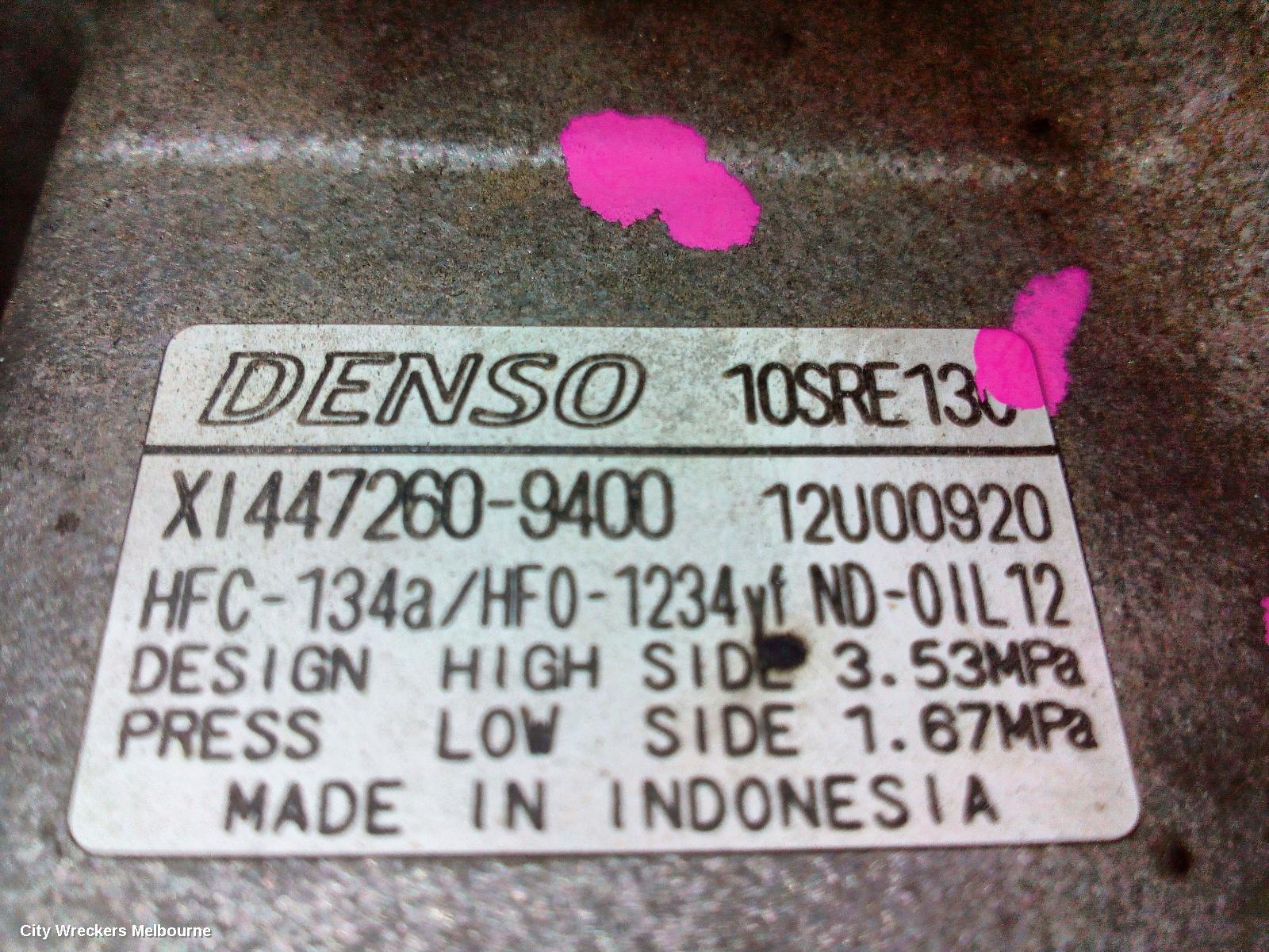 SUZUKI VITARA A/C COMPRESSOR, PETROL, 1.4 TURBO, K14C, VITARA, LY (VIN TSM), 06/2015 ONWARDS