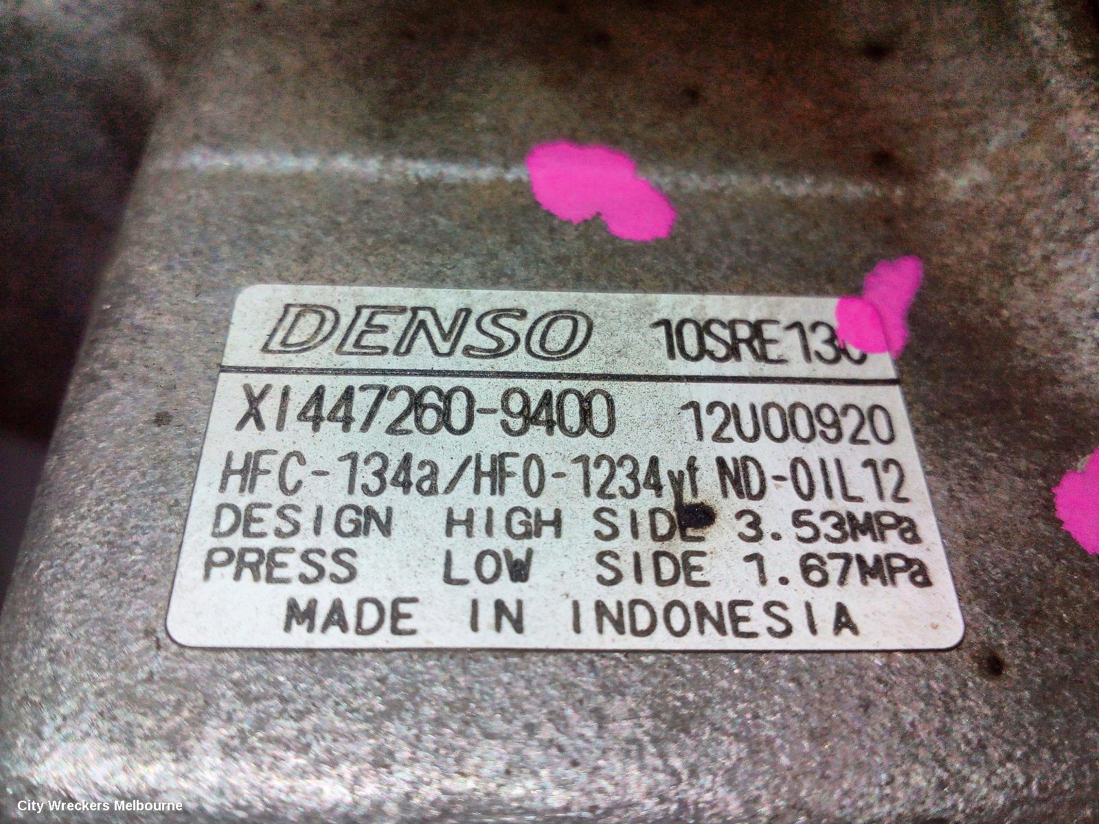 SUZUKI VITARA A/C COMPRESSOR, PETROL, 1.4 TURBO, K14C, VITARA, LY (VIN TSM), 06/2015 ONWARDS