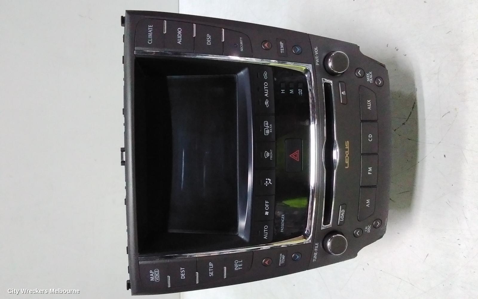 LEXUS IS250/IS250C RADIO/CD/DVD/SAT/TV, DISPLAY/CONTROL/HEAD UNIT, SAT NAV TYPE, GSE20R, 11/2005 - 12/2014