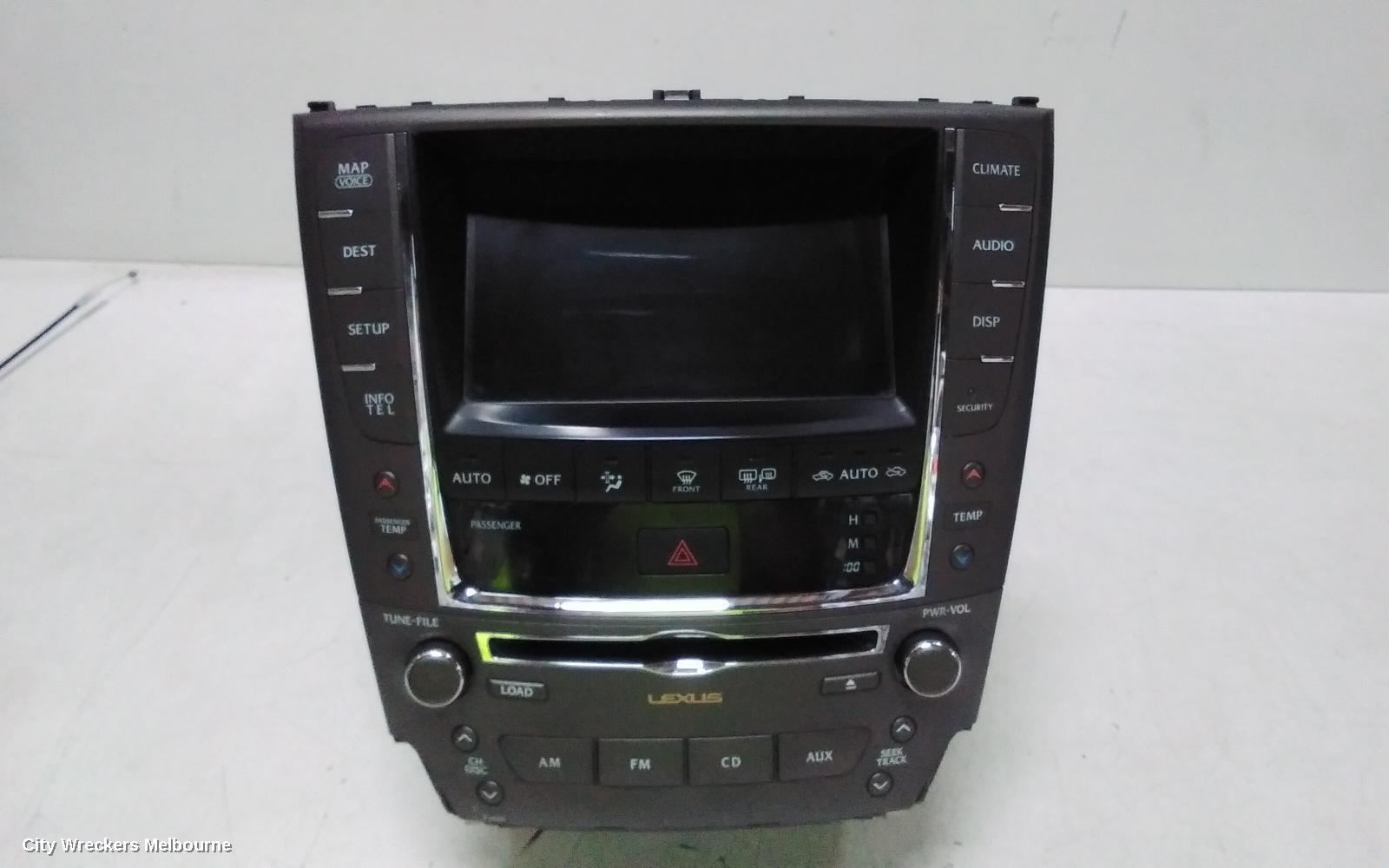 LEXUS IS250/IS250C RADIO/CD/DVD/SAT/TV, DISPLAY/CONTROL/HEAD UNIT, SAT NAV TYPE, GSE20R, 11/2005 - 12/2014