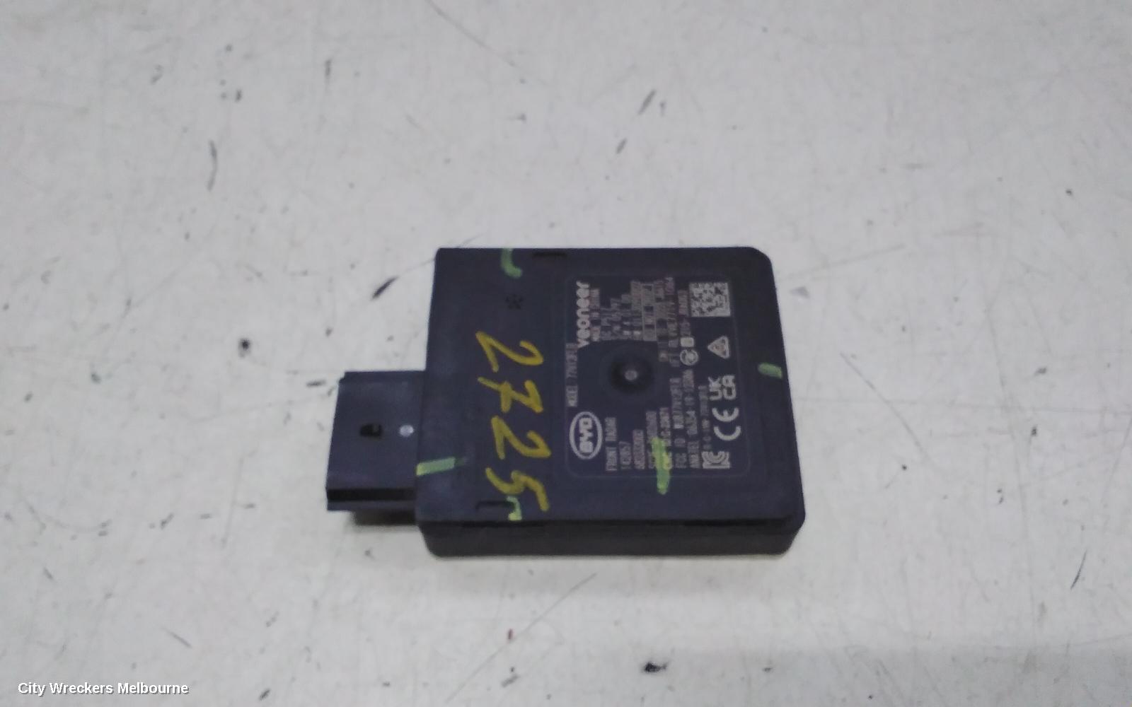 BYD ATTO 3 REVERSE CAMERA, 2ND GEN, FRONT RADAR (BUMPER MOUNTED), 03/2022 ONWARDS