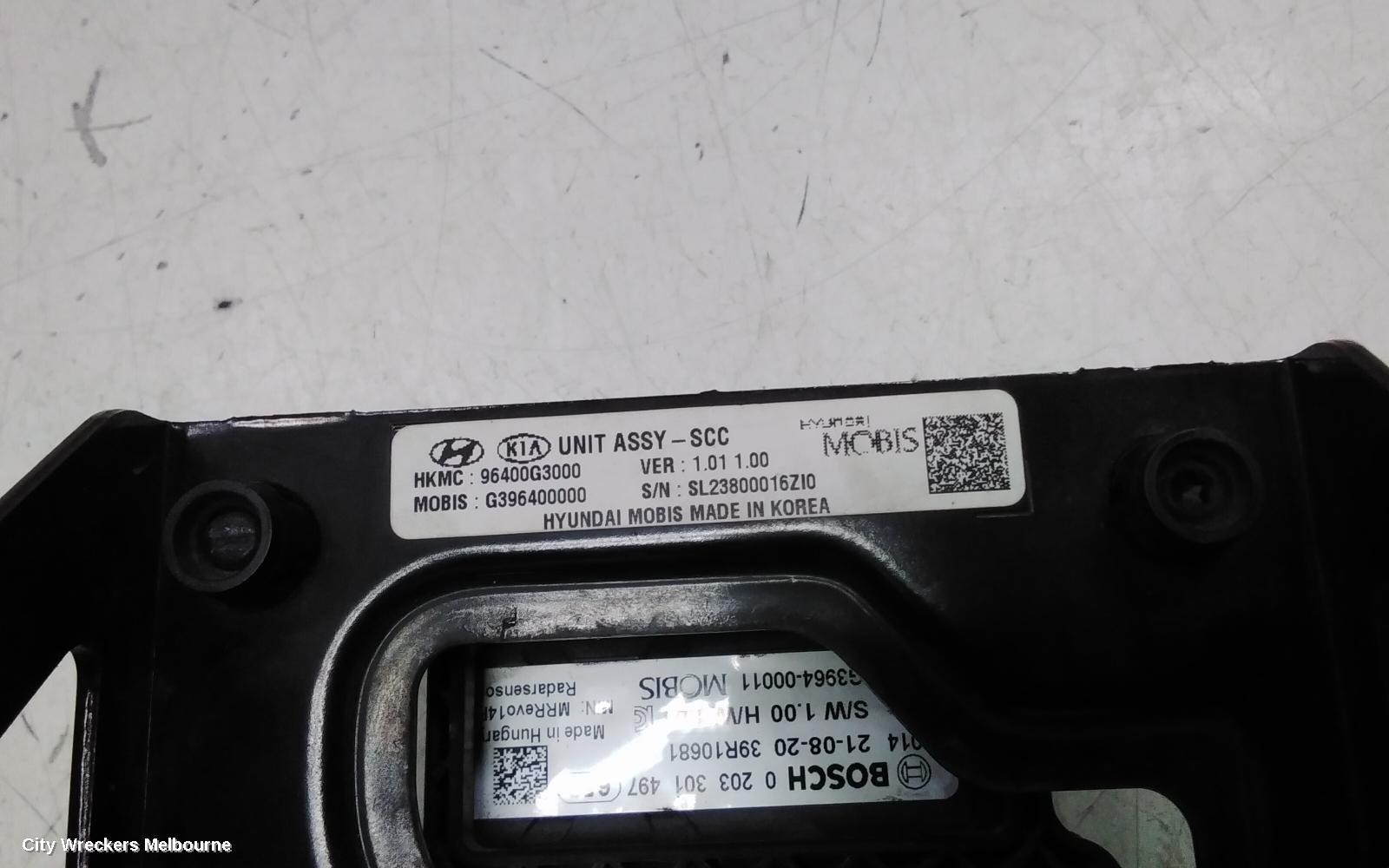 HYUNDAI I30 REVERSE CAMERA, FRONT RADAR SENSOR (REINFORCEMENT MOUNTED), P/N 96400G3000, PD/CN7, 03/2017 ONWARDS