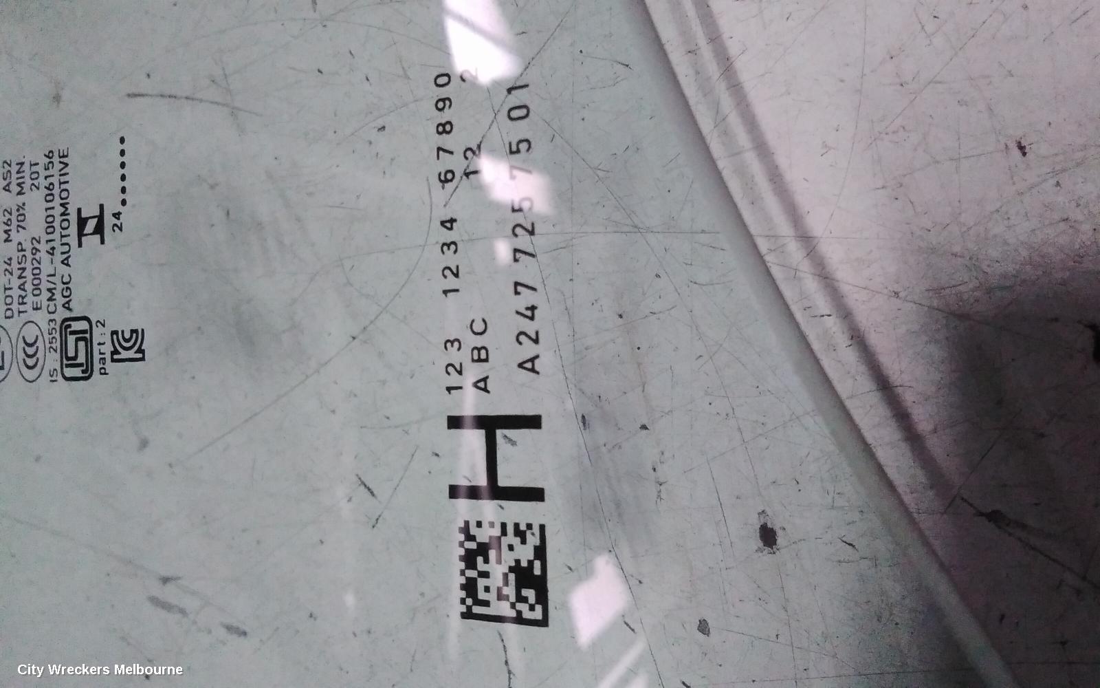 MERCEDES EQA LEFT FRONT DOOR WINDOW, H243, 01/2021 ONWARDS