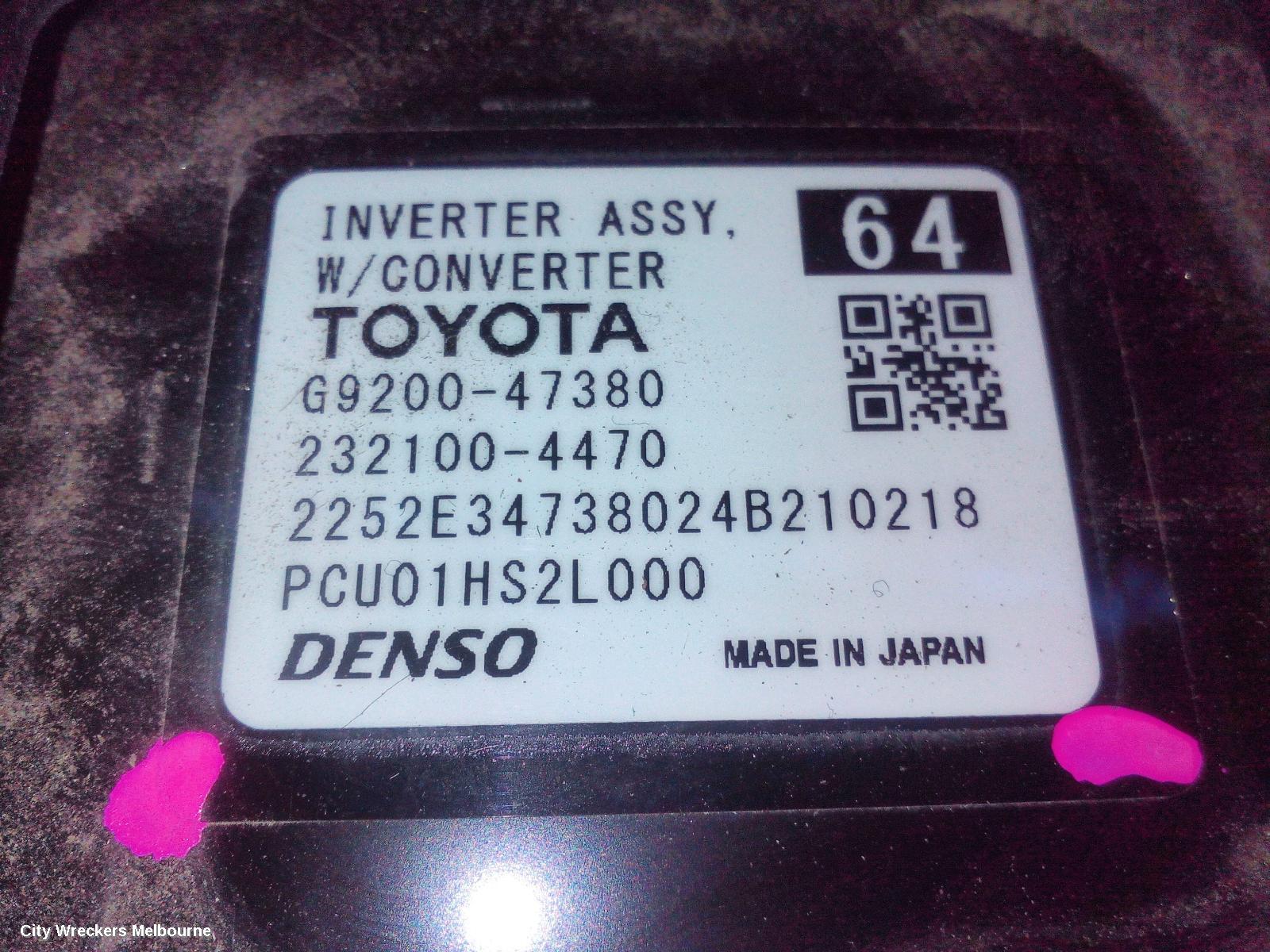 TOYOTA COROLLA CROSS INVERTER, XG10, HYBRID INVERTER, 146KW, 4WD, 01/2022 ONWARDS