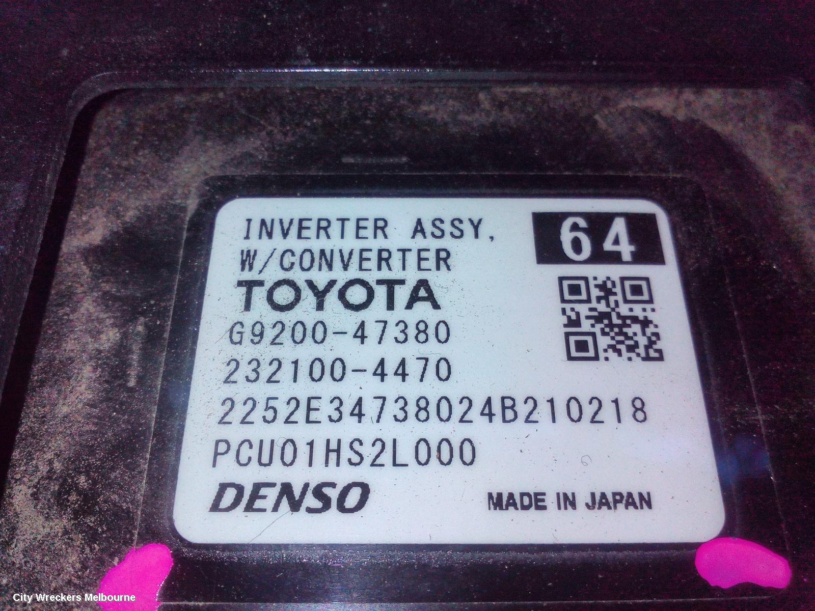 TOYOTA COROLLA CROSS INVERTER, XG10, HYBRID INVERTER, 146KW, 4WD, 01/2022 ONWARDS