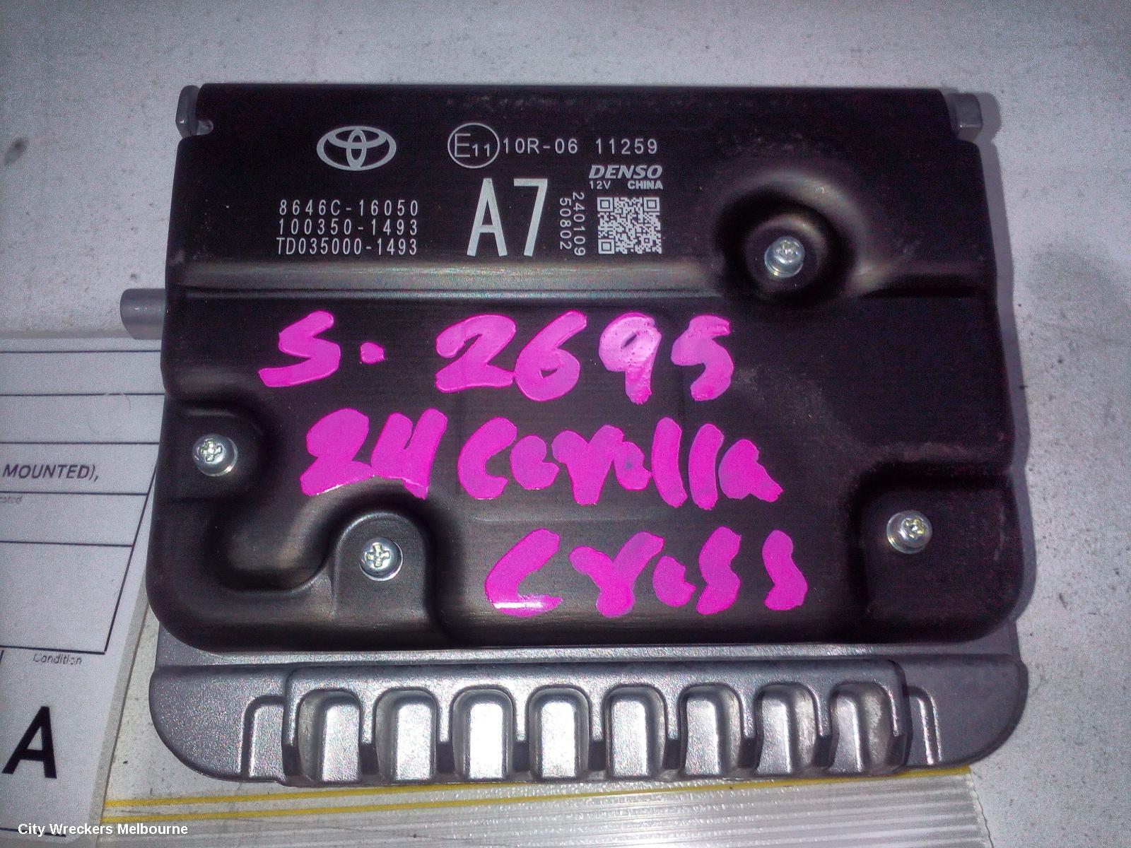 TOYOTA COROLLA CROSS REVERSE CAMERA, XG10, FRONT RADAR SENSOR (WINDSCREEN MOUNTED), 01/2022 ONWARDS