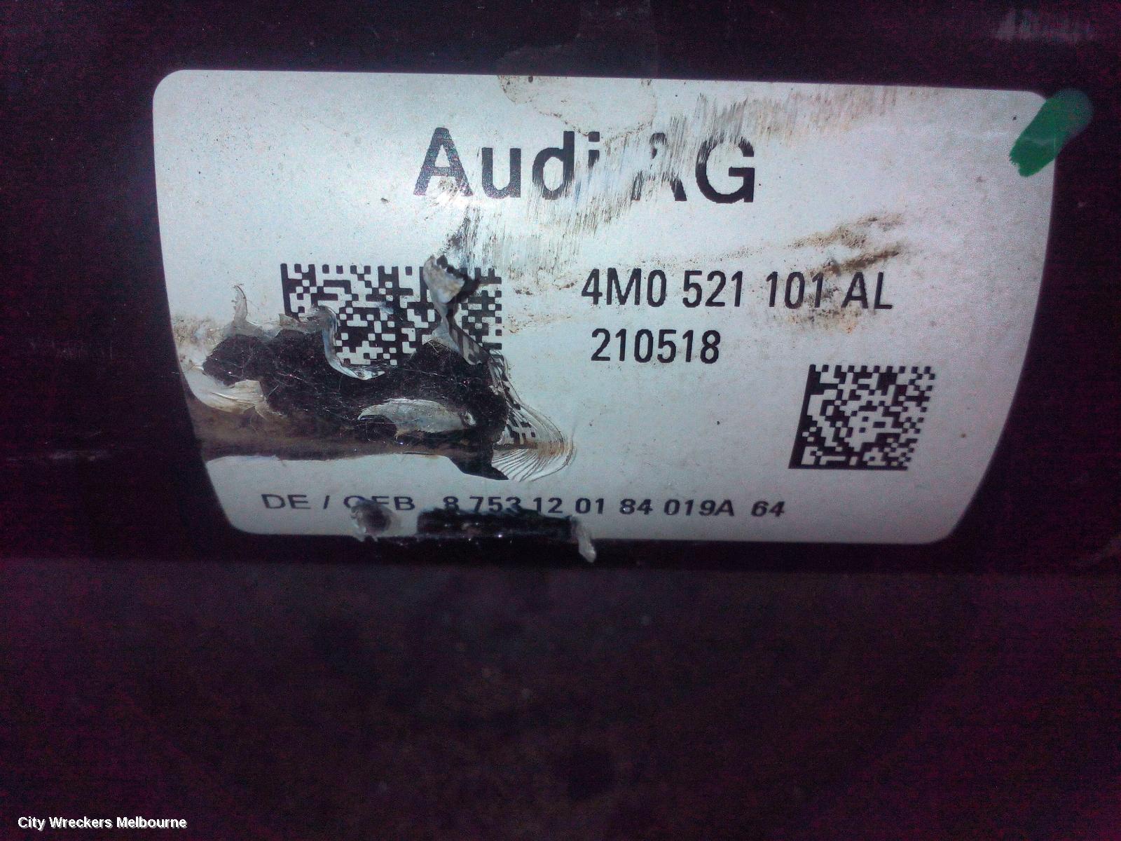 AUDI Q7 REAR DRIVE SHAFT, 3.0, DIESEL, 4M, 09/2015 - 03/2020