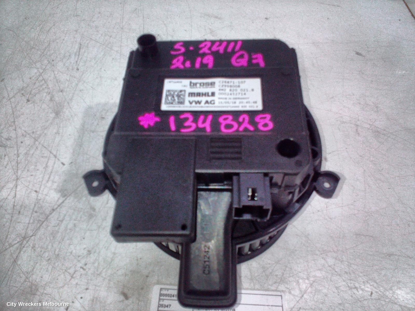AUDI Q7 HEATER FAN MOTOR, 4M, 07/2015 ONWARDS