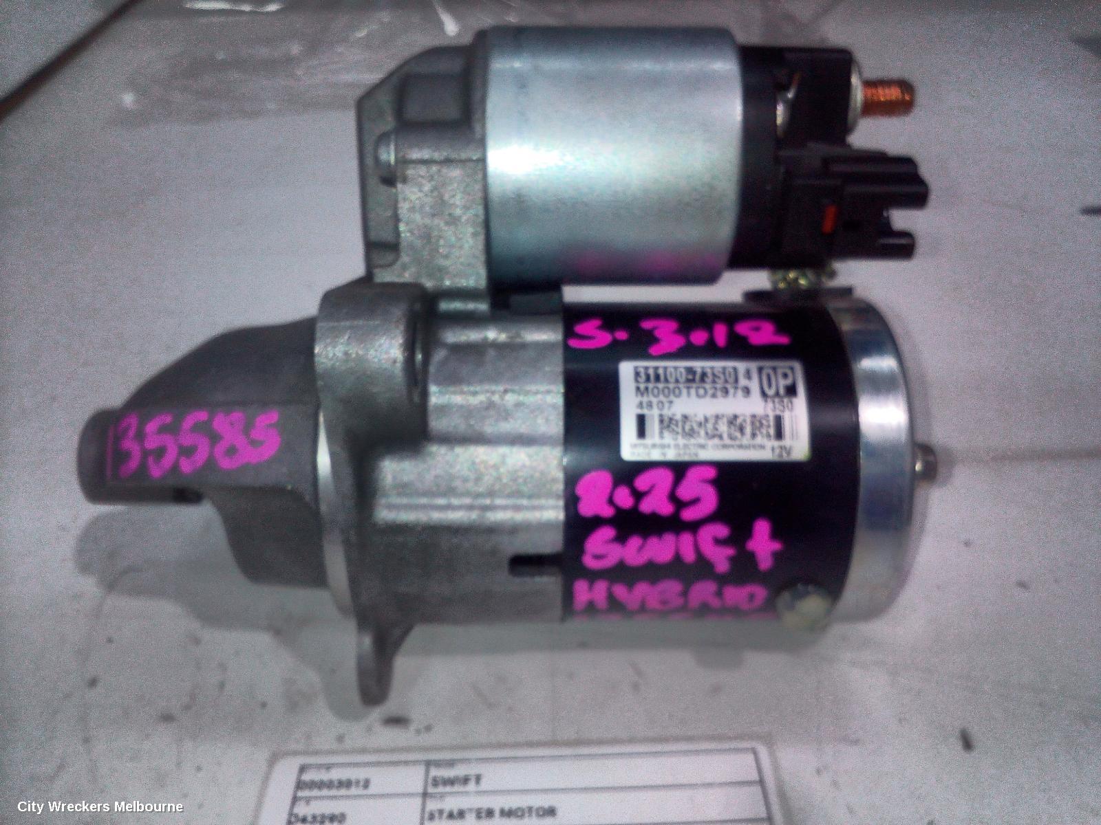 SUZUKI SWIFT STARTER, UZ, PETROL, 1.2, Z12E CODE, MHEV, 12/2023 ONWARDS