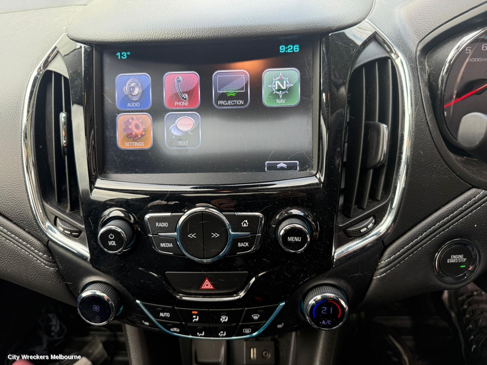 HOLDEN ASTRA RADIO/CD/DVD/SAT/TV, HEAD UNIT, W/ DISPLAY UNIT, 8IN TOUCHSCREEN, SAT NAV TYPE, BK-BL, 09/2016 - 12/2020