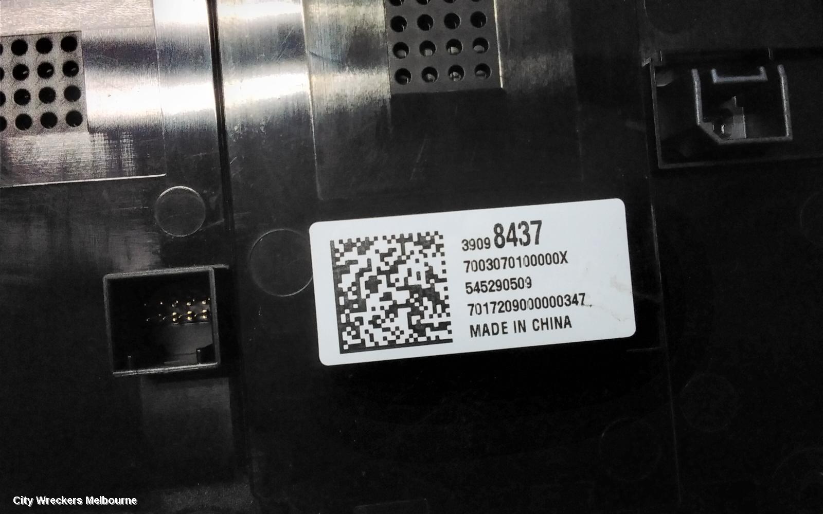 HOLDEN ASTRA RADIO/CD/DVD/SAT/TV, HEAD UNIT, W/ DISPLAY UNIT, 8IN TOUCHSCREEN, SAT NAV TYPE, BK-BL, 09/2016 - 12/2020