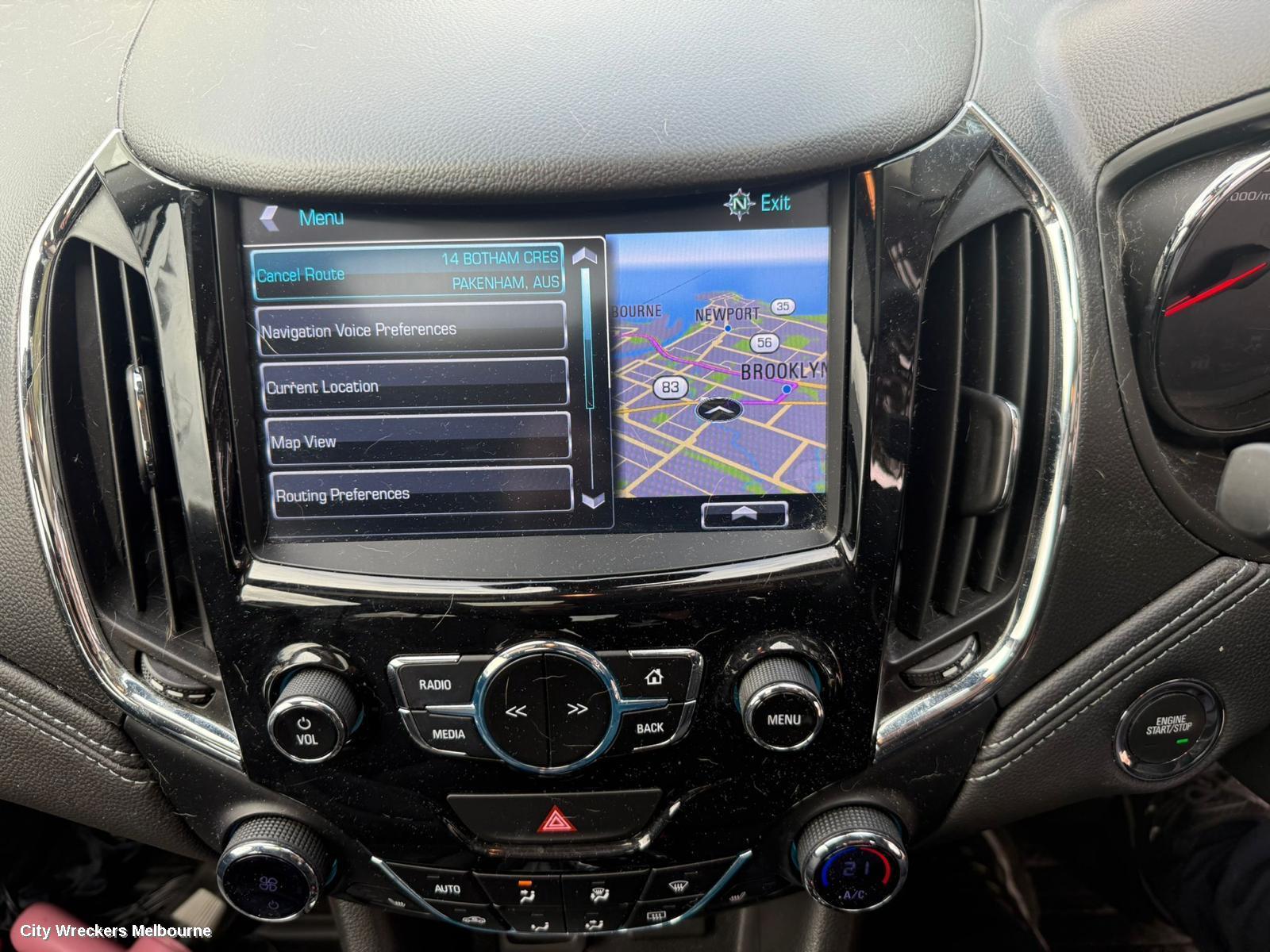 HOLDEN ASTRA RADIO/CD/DVD/SAT/TV, HEAD UNIT, W/ DISPLAY UNIT, 8IN TOUCHSCREEN, SAT NAV TYPE, BK-BL, 09/2016 - 12/2020