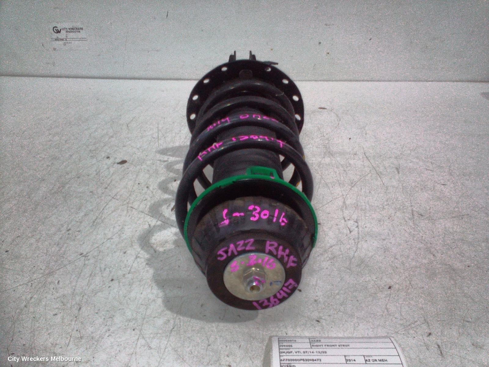 HONDA JAZZ RIGHT FRONT STRUT, GK/GF, VTI, 07/2014 - 12/2020