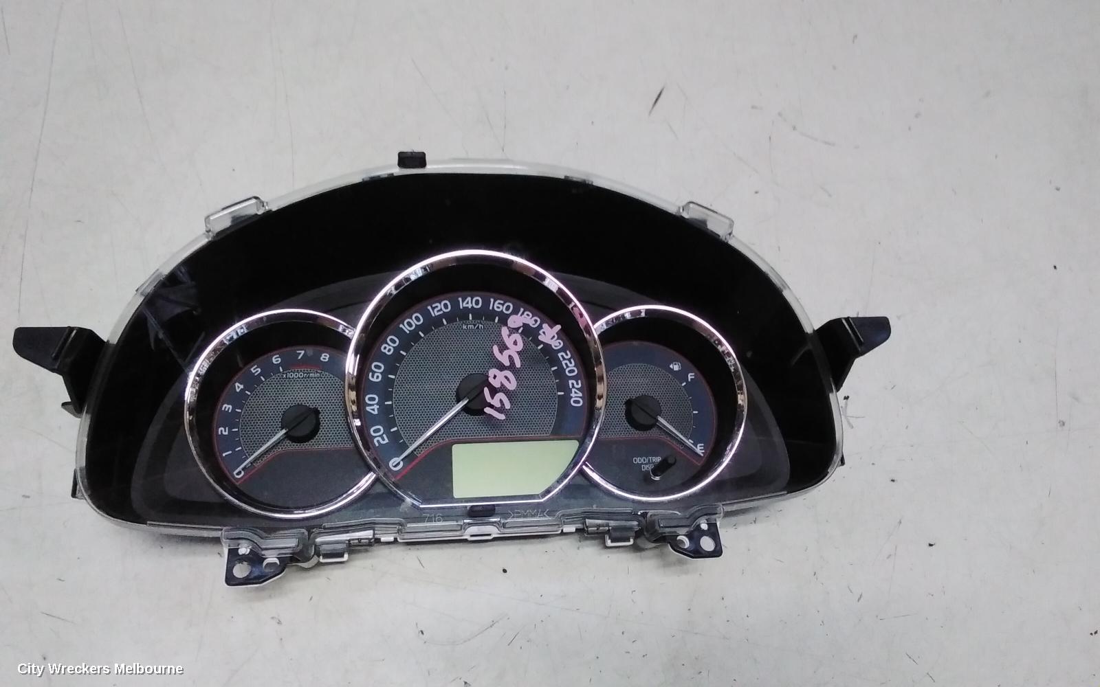 TOYOTA COROLLA INSTRUMENT CLUSTER, 1.8, MANUAL T/M, ASCENT, 2ZR-FE, ZRE182R, HATCH, 08/2012 - 05/2015