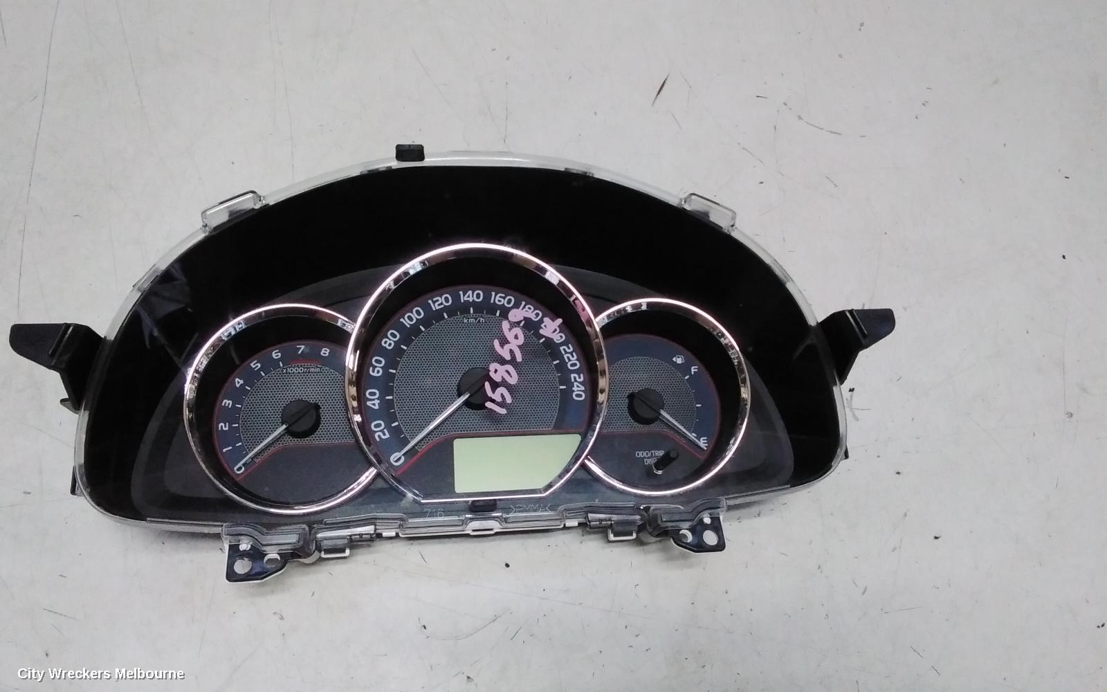 TOYOTA COROLLA INSTRUMENT CLUSTER, 1.8, MANUAL T/M, ASCENT, 2ZR-FE, ZRE182R, HATCH, 08/2012 - 05/2015