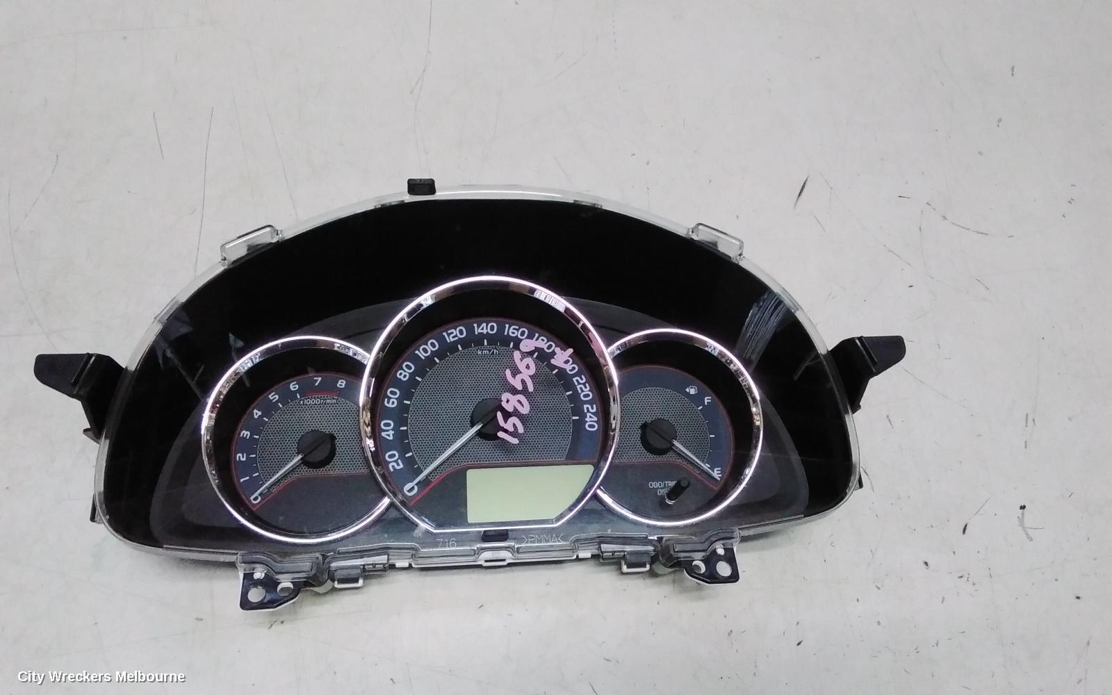 TOYOTA COROLLA INSTRUMENT CLUSTER, 1.8, MANUAL T/M, ASCENT, 2ZR-FE, ZRE182R, HATCH, 08/2012 - 05/2015