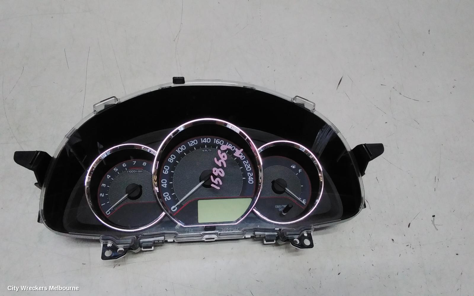 TOYOTA COROLLA INSTRUMENT CLUSTER, 1.8, MANUAL T/M, ASCENT, 2ZR-FE, ZRE182R, HATCH, 08/2012 - 05/2015