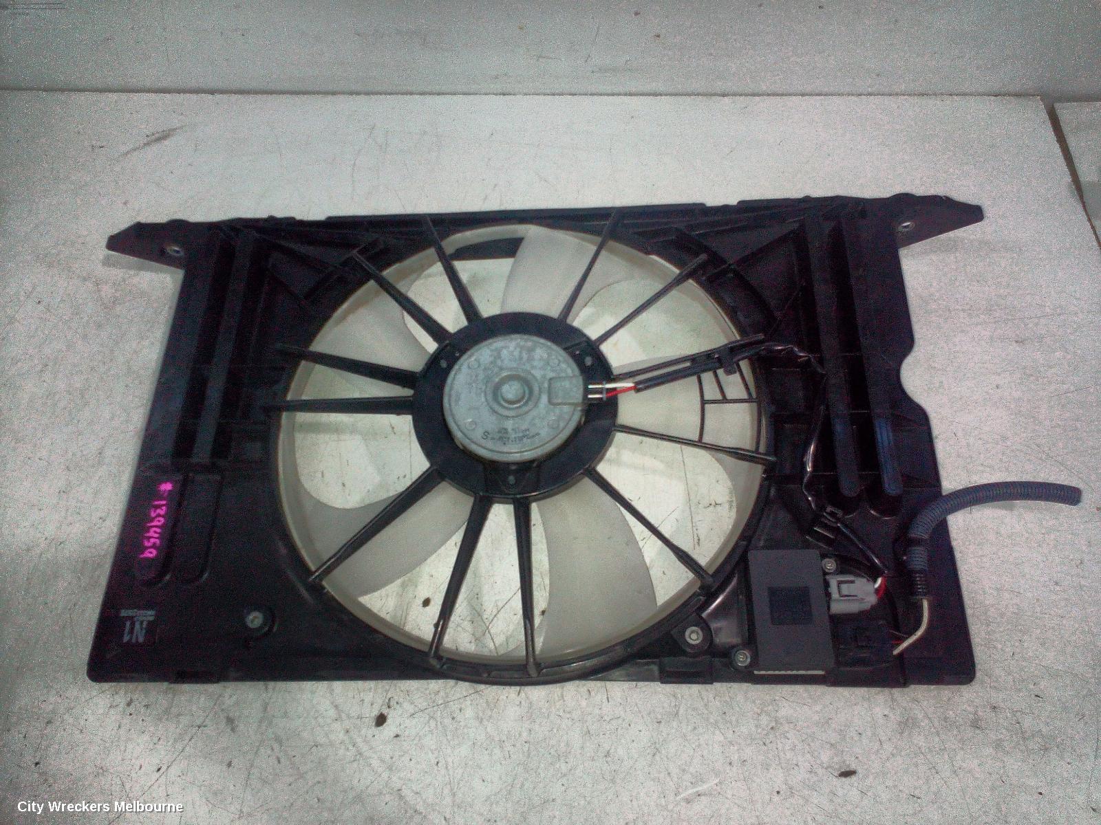 TOYOTA COROLLA FAN, RADIATOR FAN, ZRE182R, HATCH, 08/2012 - 06/2018