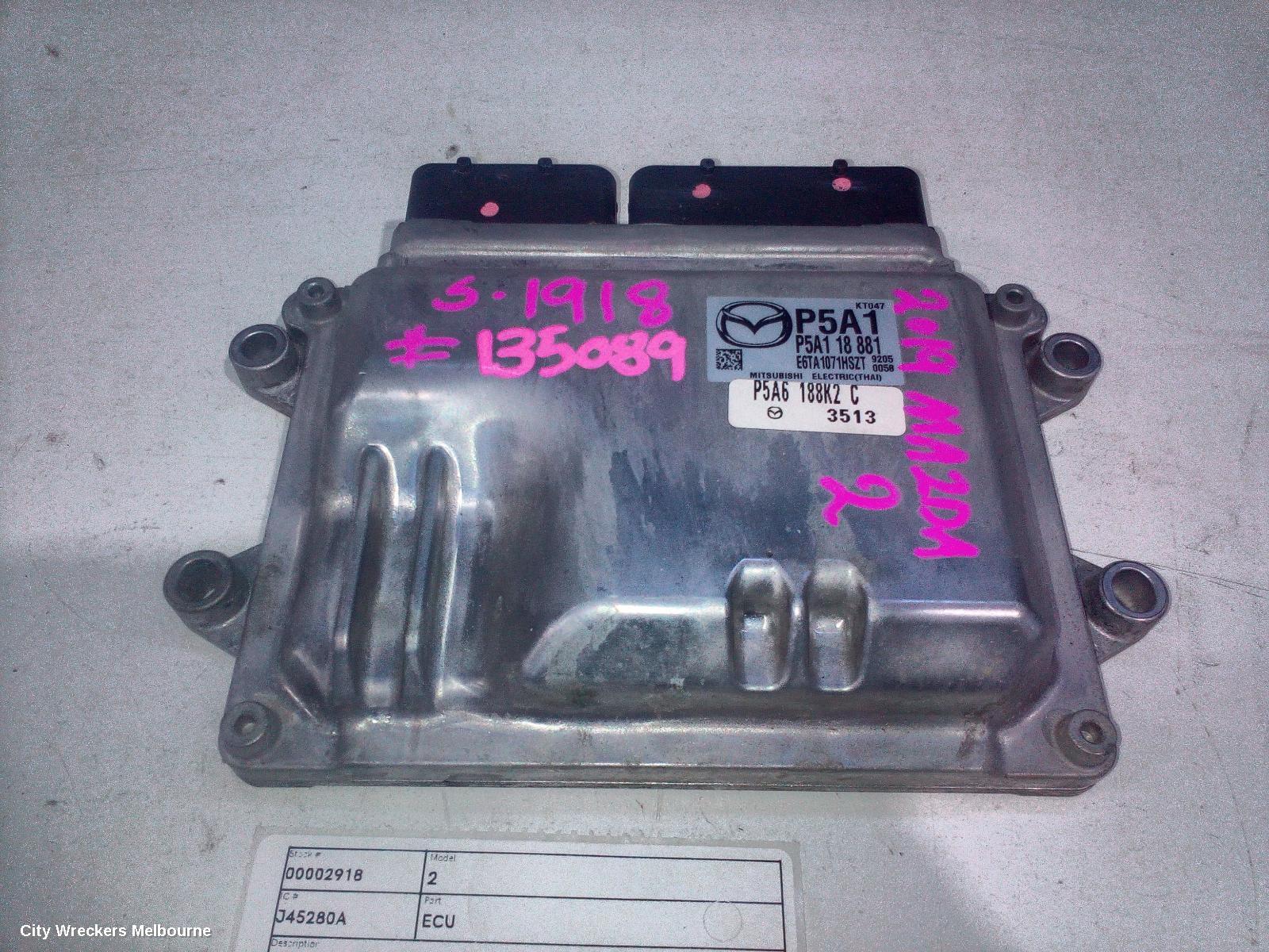 MAZDA 2 ECU, ENGINE ECU, 1.5, PETROL, ECU ONLY, DJ/DL, 09/2014 ONWARDS