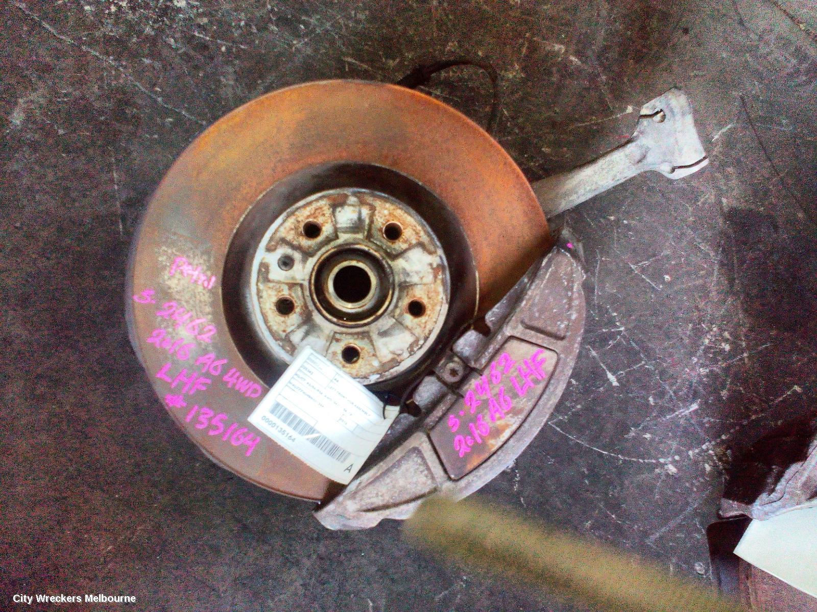 AUDI A6 LEFT FRONT HUB ASSEMBLY, 4G/C7, A6/S6/RS6, AWD, 04/2011 - 06/2018