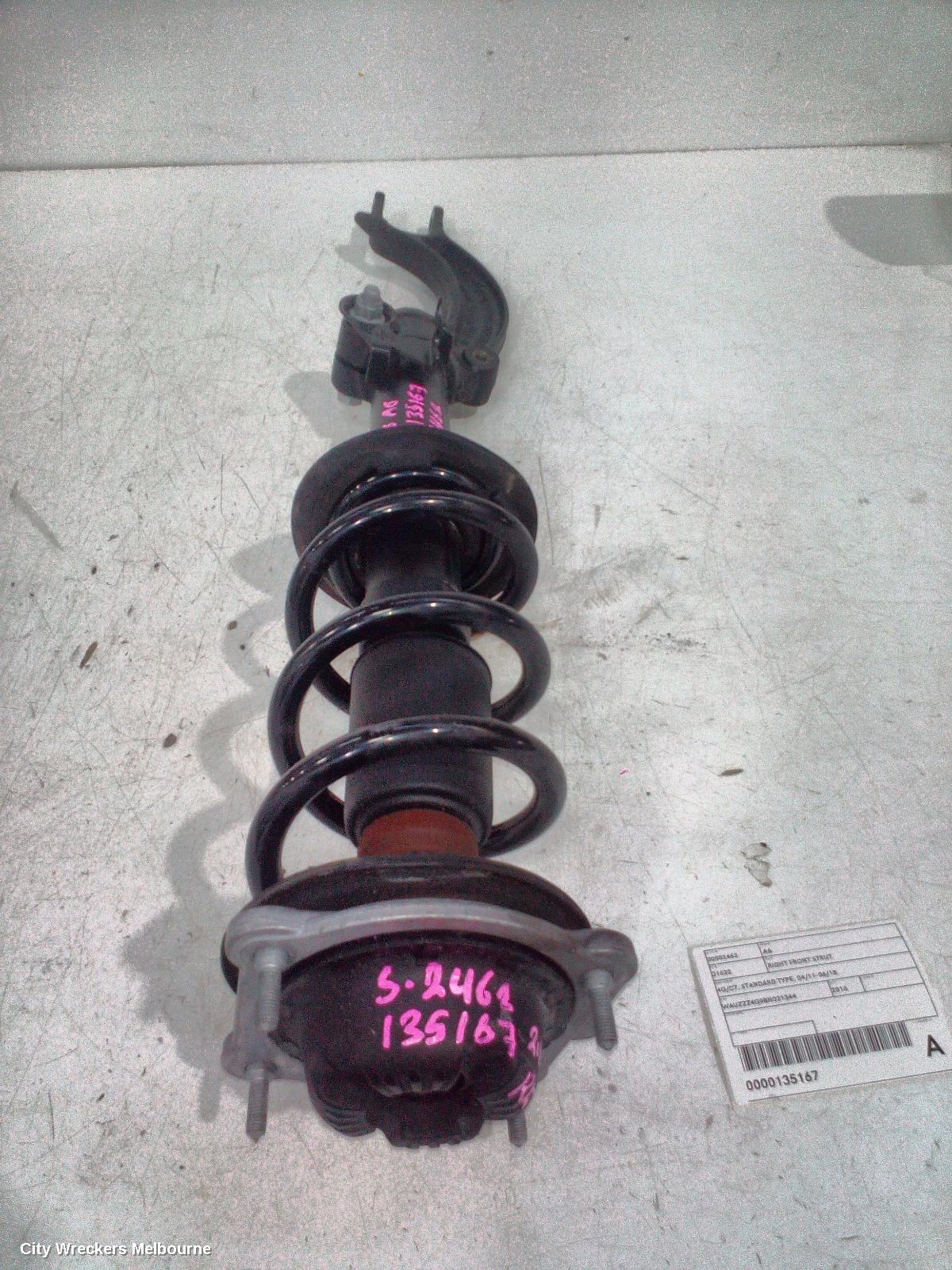 AUDI A6 RIGHT FRONT STRUT, 4G/C7, STANDARD TYPE, 04/2011 - 06/2018