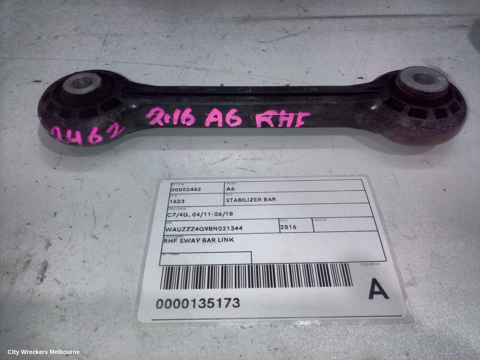 AUDI A6 STABILISER BAR, C7/4G, 04/2011 - 06/2018
