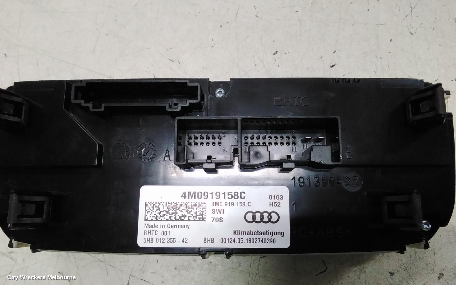 AUDI Q7 HEATER/AC CONTROLS, REAR, DIGITAL, 4M, 09/2015 - 03/2020