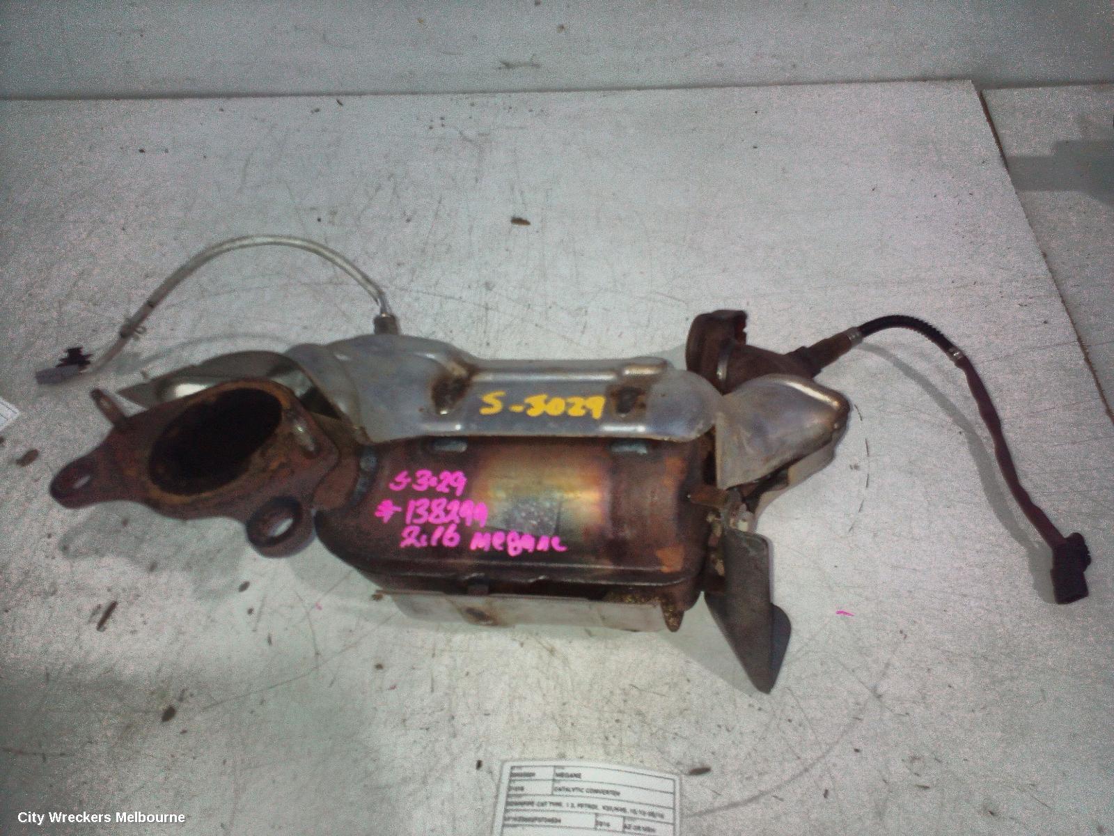 RENAULT MEGANE CATALYTIC CONVERTER, DOWNPIPE-CAT TYPE, 1.2, PETROL, X32/K95, 10/2013 - 05/2016